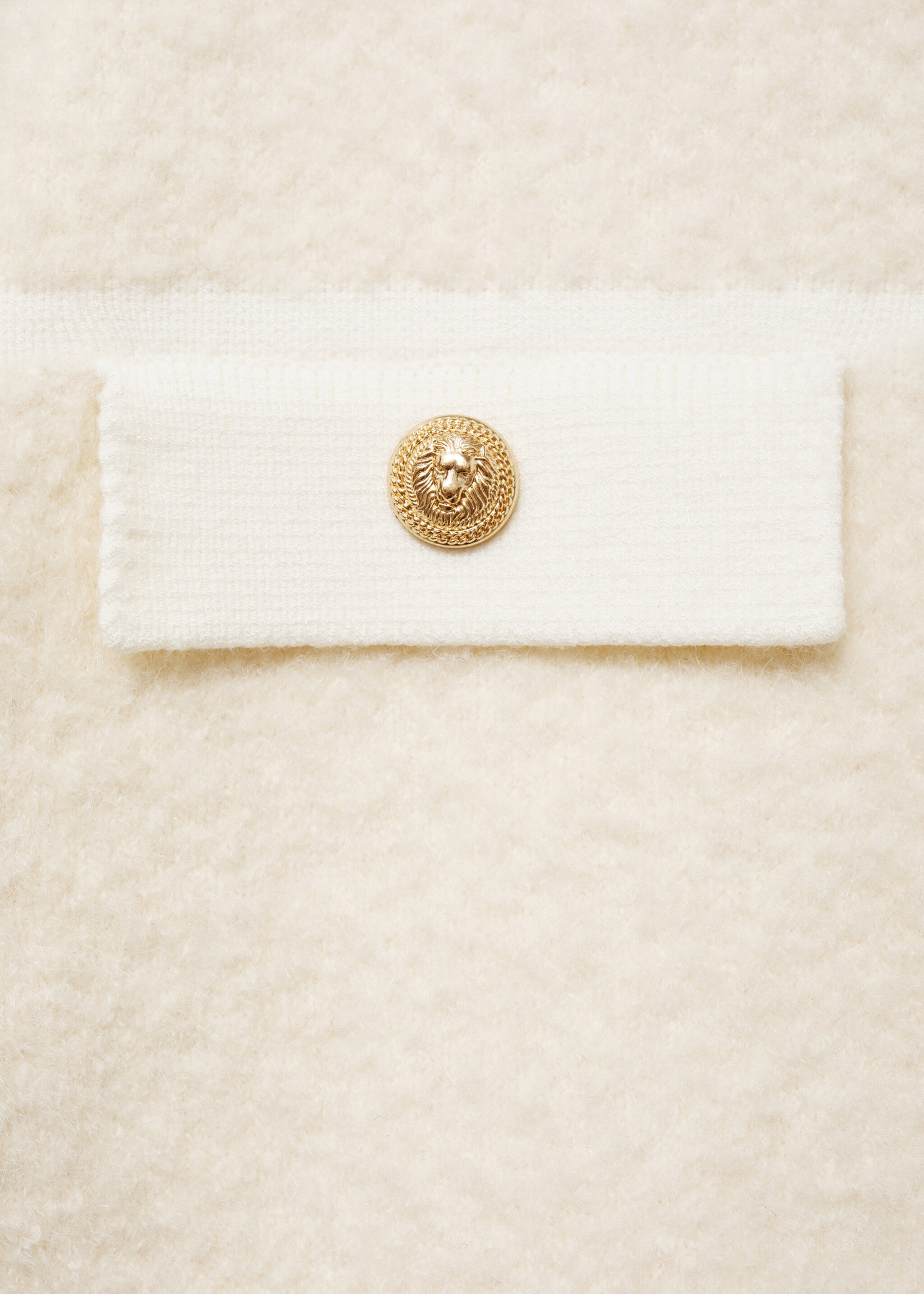 Chaqueta punto botones - Detalle del artículo 0, Crudo. Ref: 77065641-00.