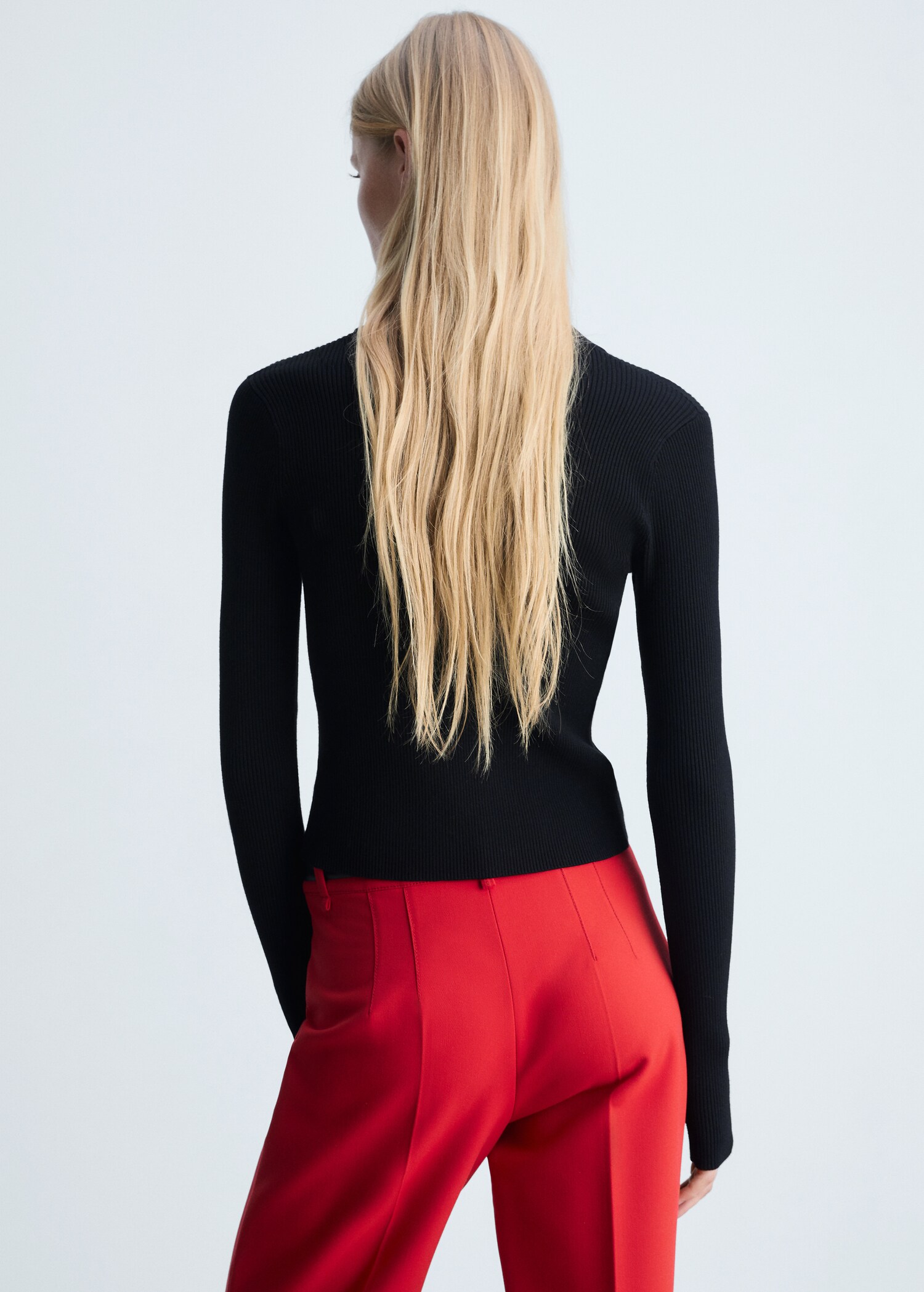 Fine-knit zip-up jacket - Reverse of the article