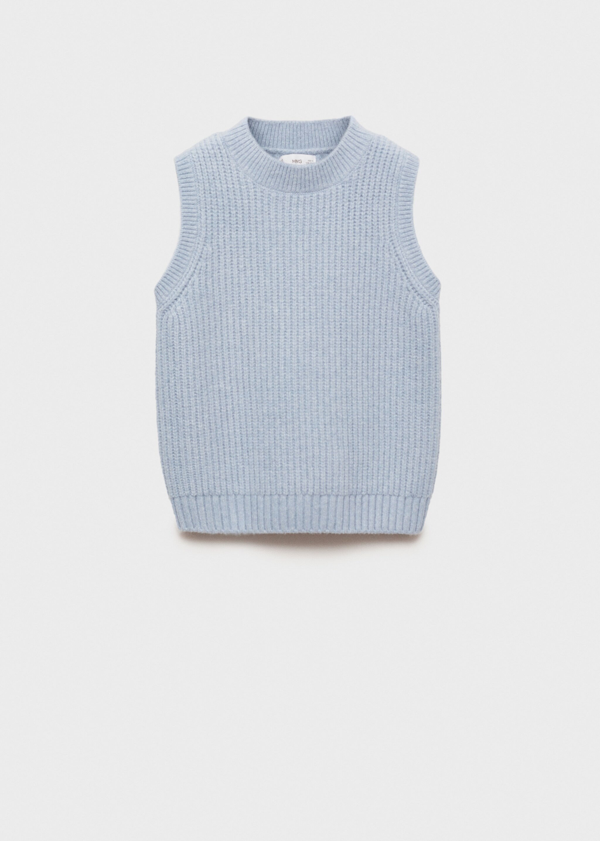 Rippstrick-Pullunder - Artikel ohne Model, Himmelblau. Ref: 77065643-00.