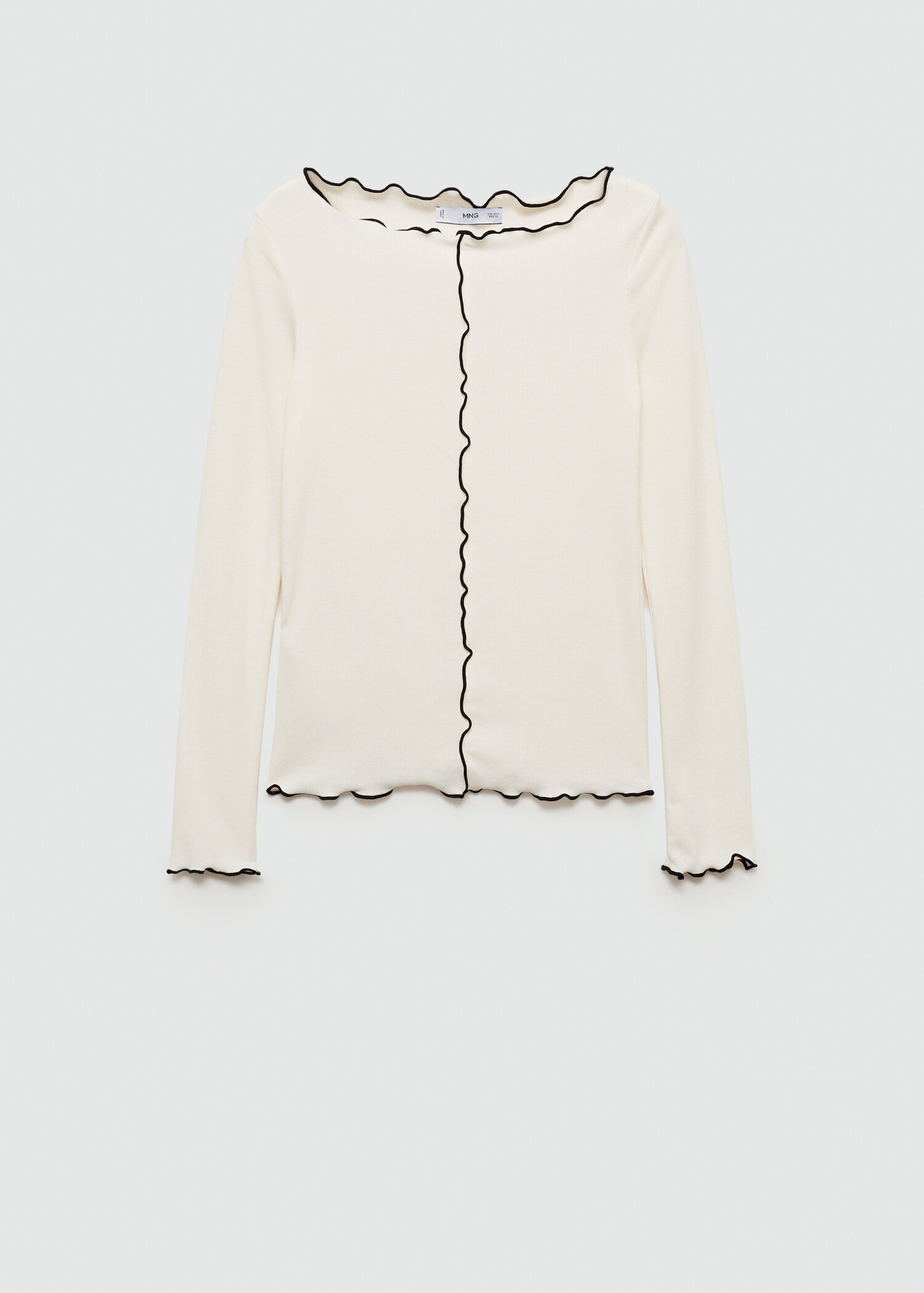 Langarm-T-Shirt mit Ziernähten - Artikel ohne Model