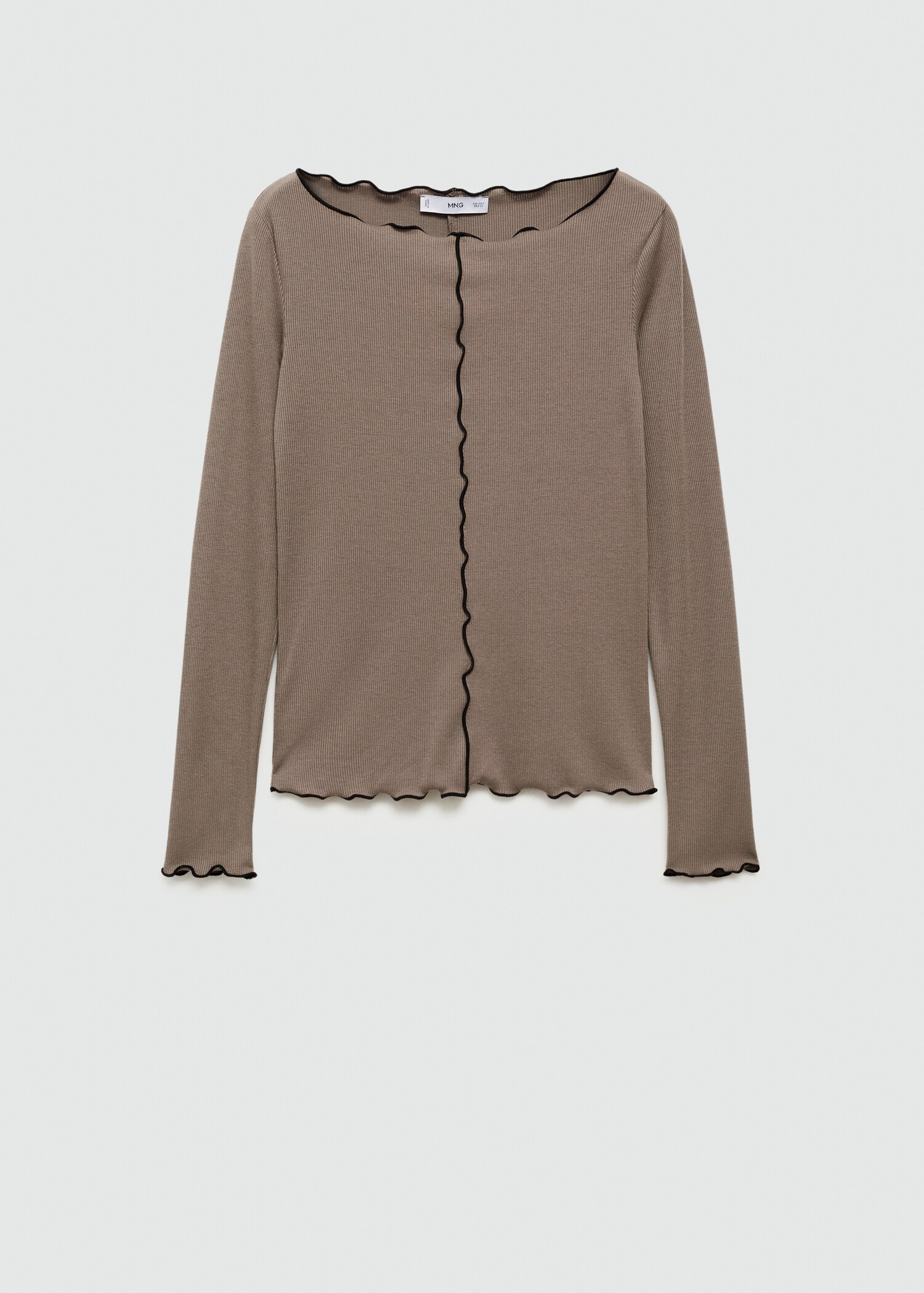 Langarm-T-Shirt mit Ziernähten - Artikel ohne Model