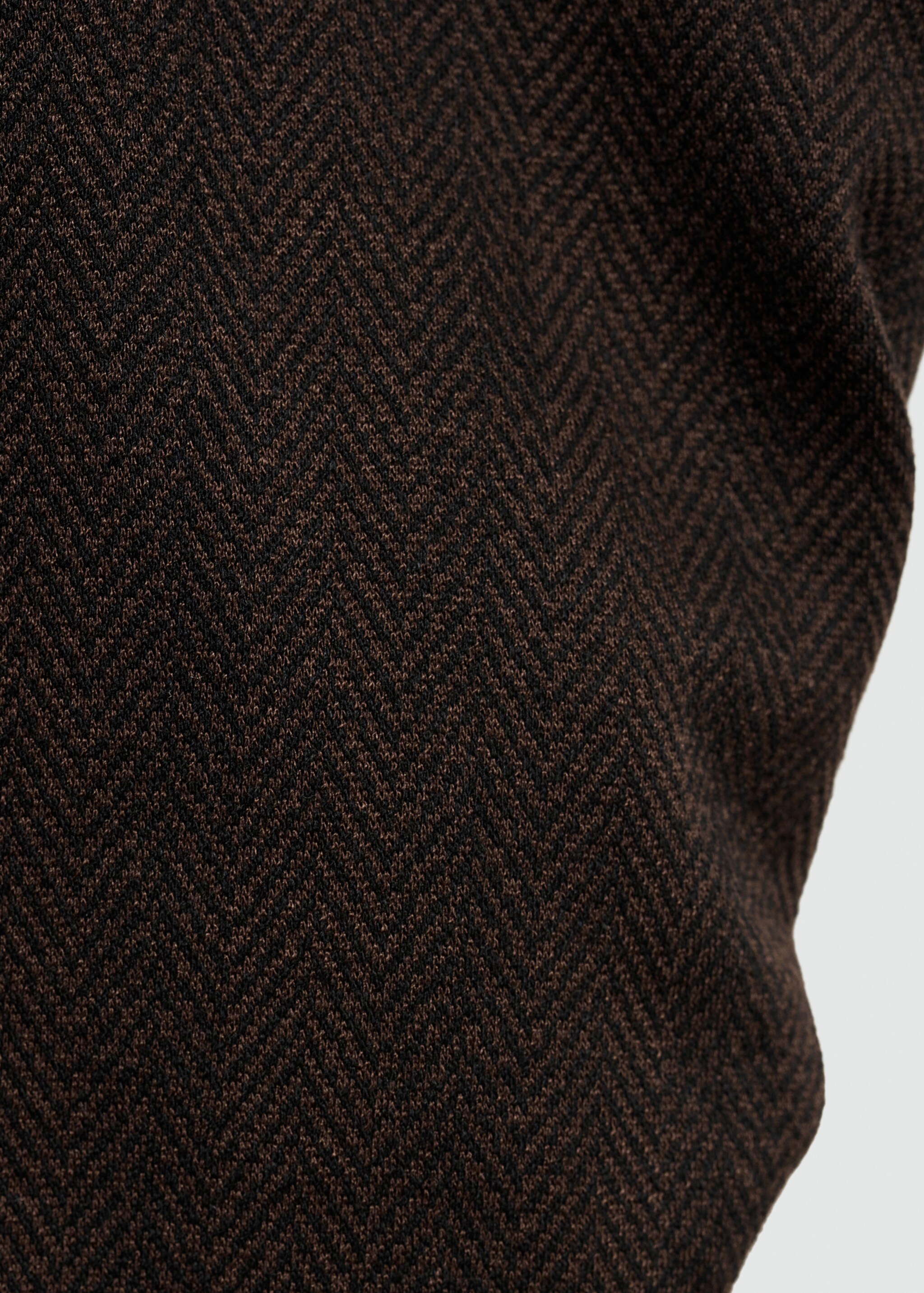 Knitted dress with gathered detail - Details of the article 8, Chocolate. Ref: 77065652-00.