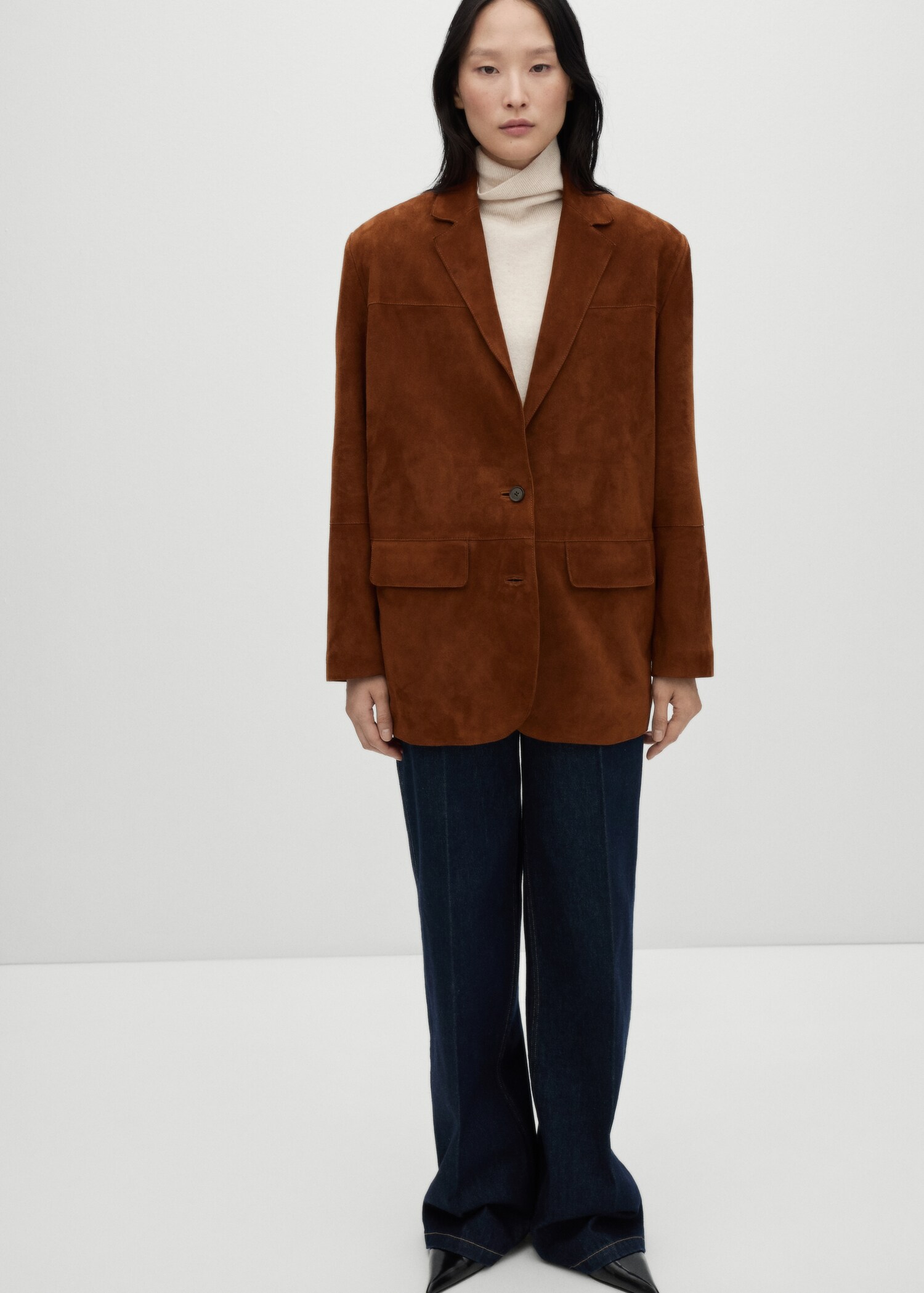 Suede leather blazer - Details of the article 2