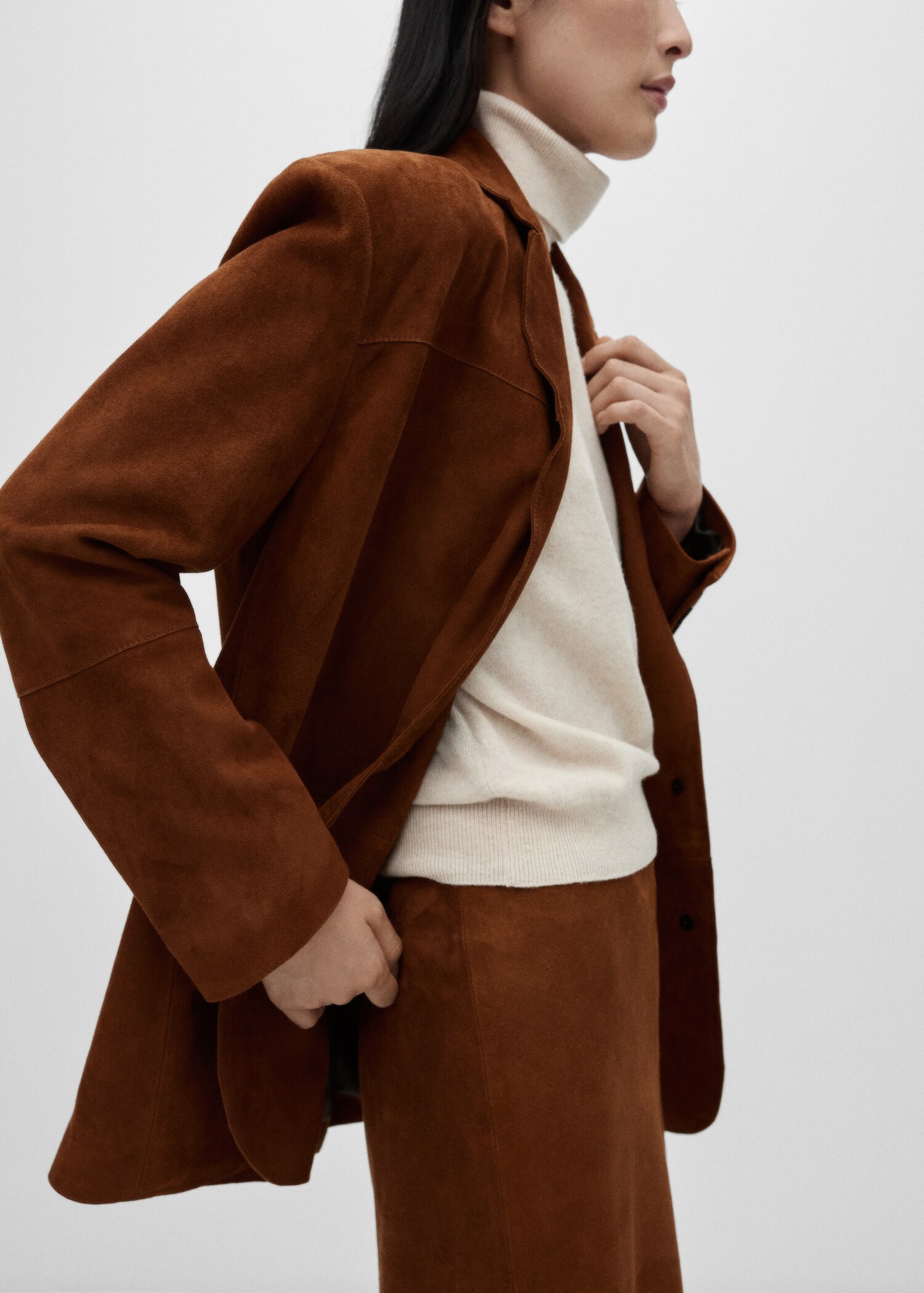 Suede leather blazer - Details of the article 4