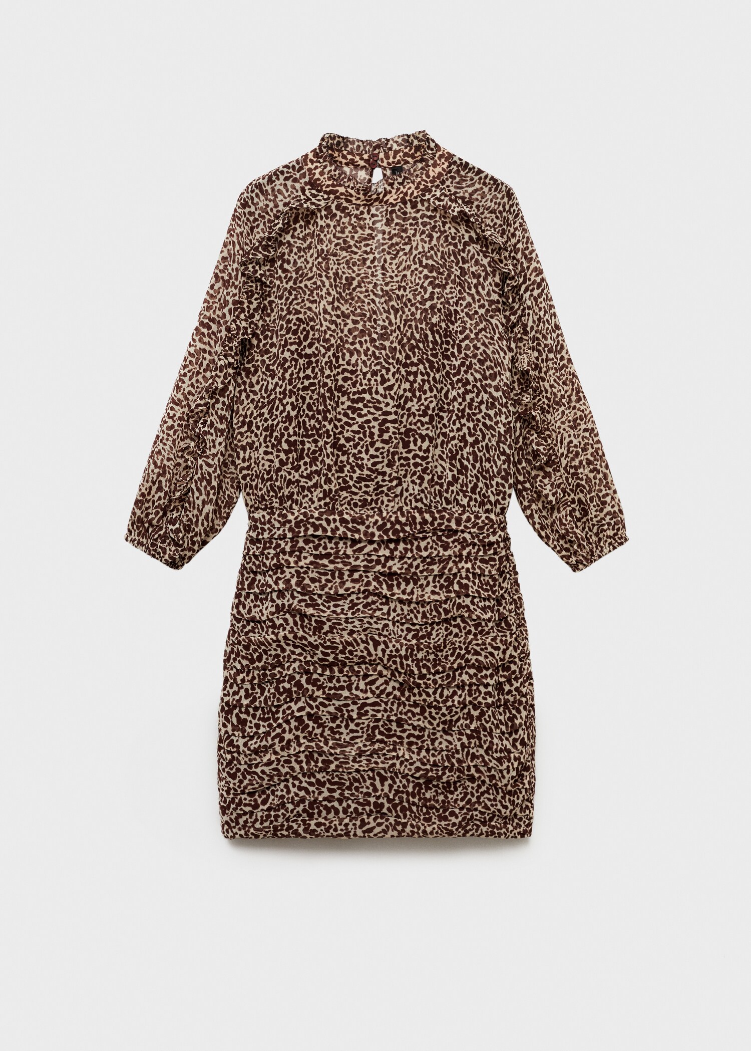 Leopard print draped dress - Article without model