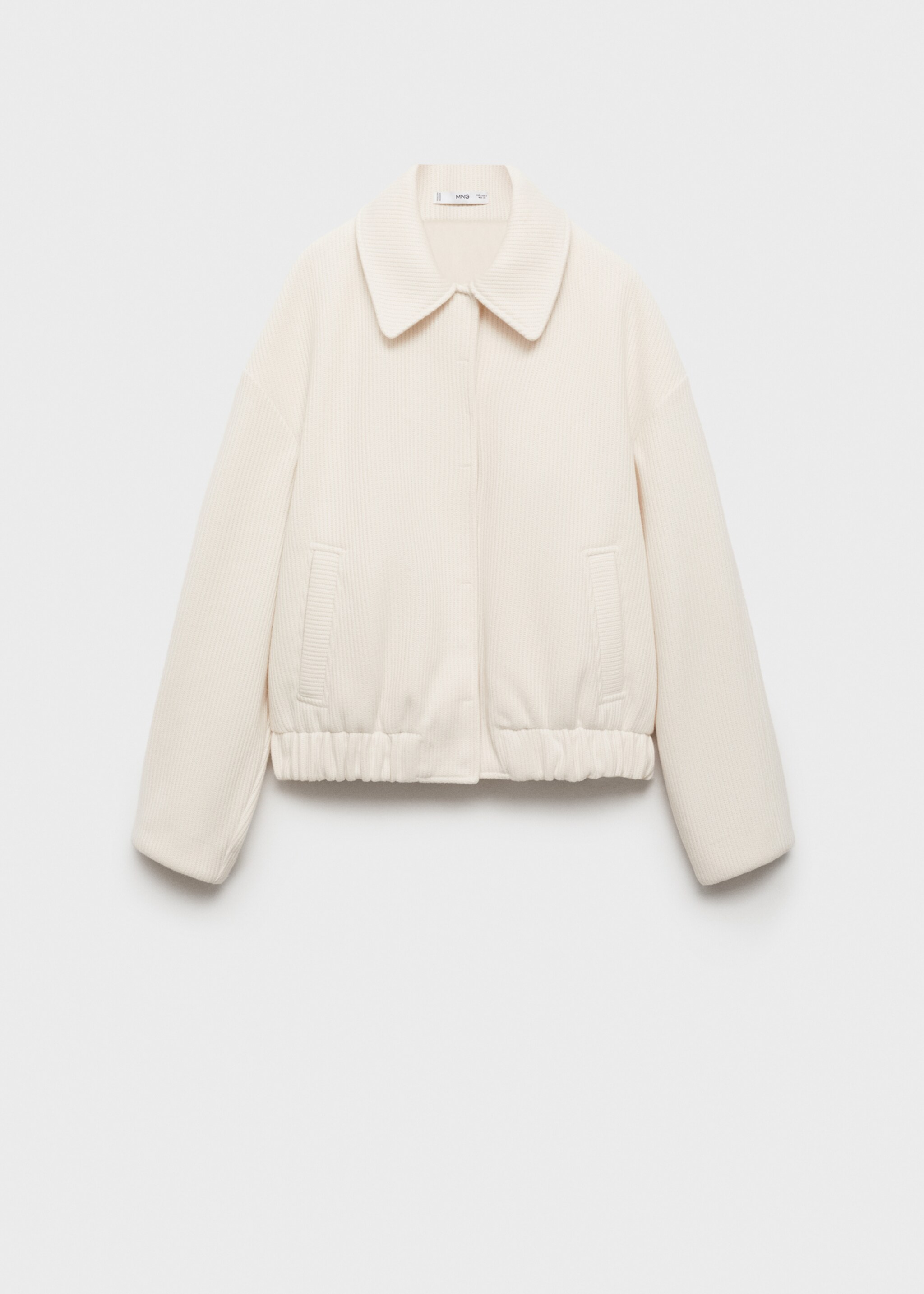 Strickjacke mit Taschen - Artikel ohne Model, Cremeweiß. Ref: 77065660-00.