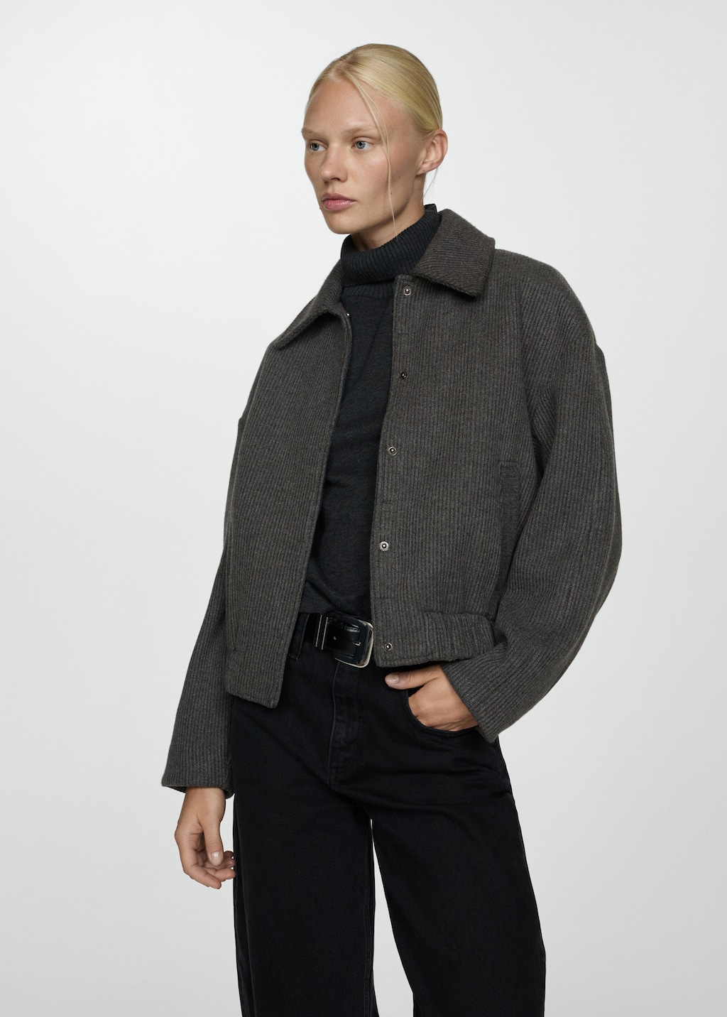 Pocket knit jacket - Women | MANGO OUTLET USA