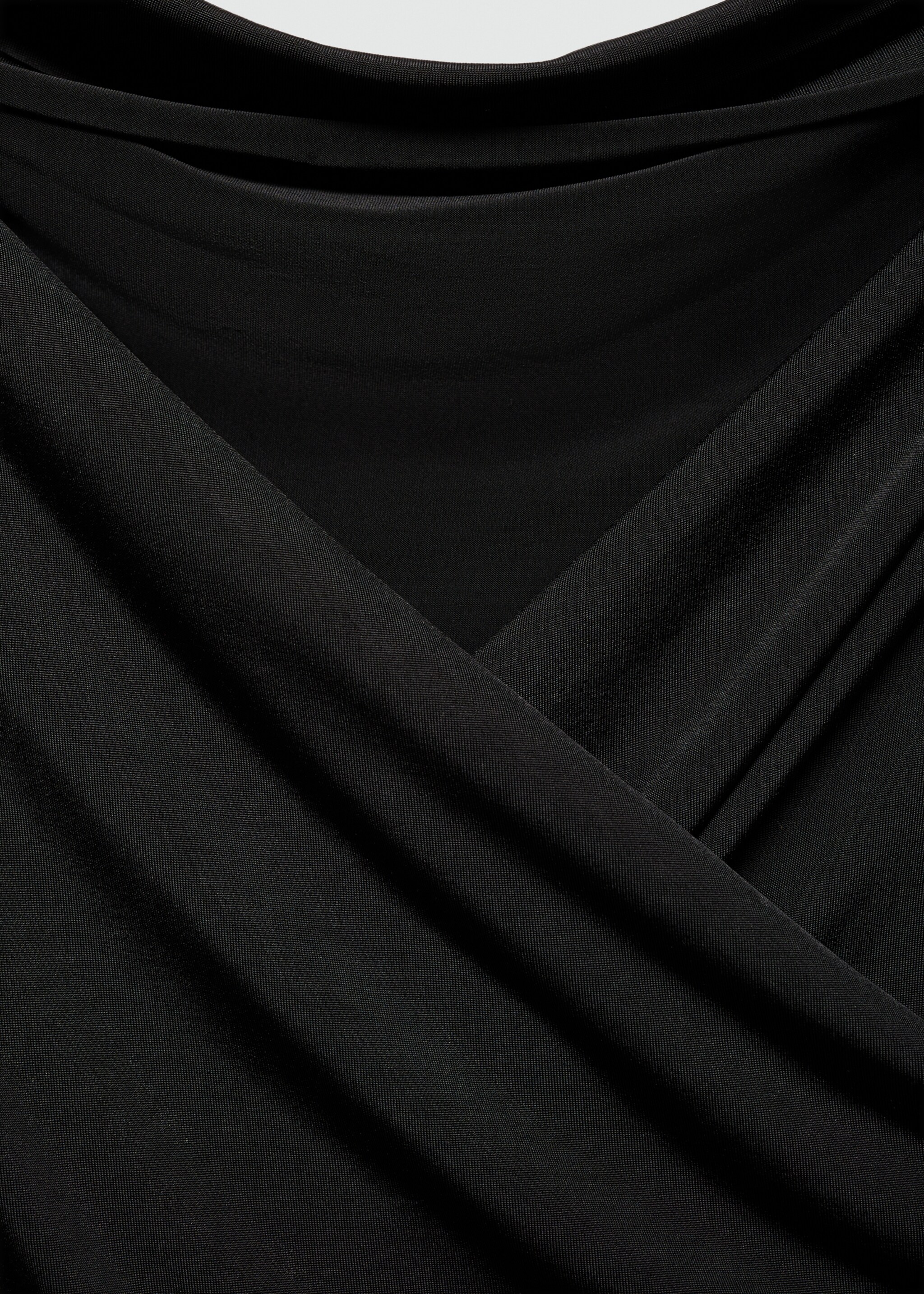 Crossover-design t-shirt - Details of the article 8, Black. Ref: 77065672-00.