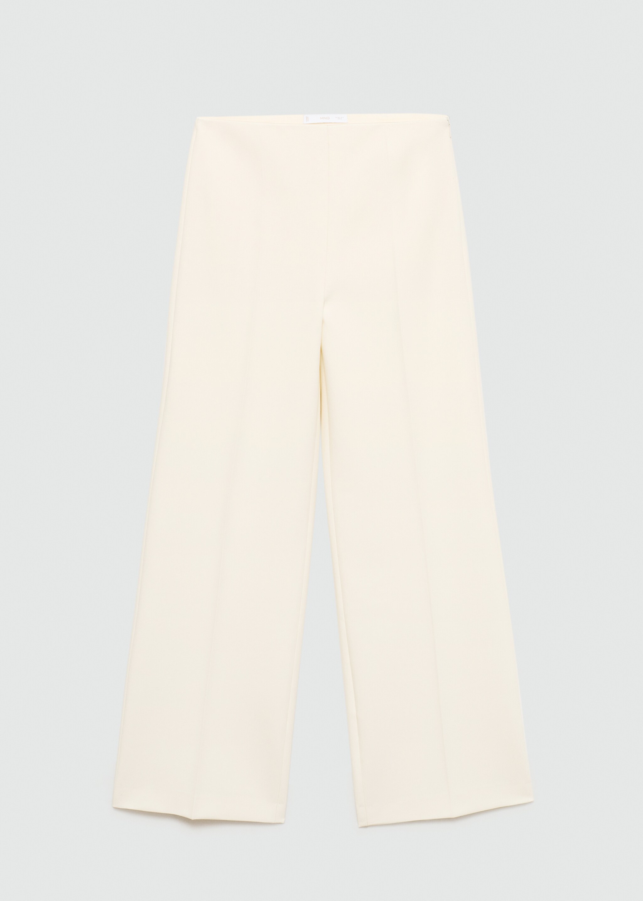 Wideleg pleated trousers - Article without model, Ecru. Ref: 77065674-00.