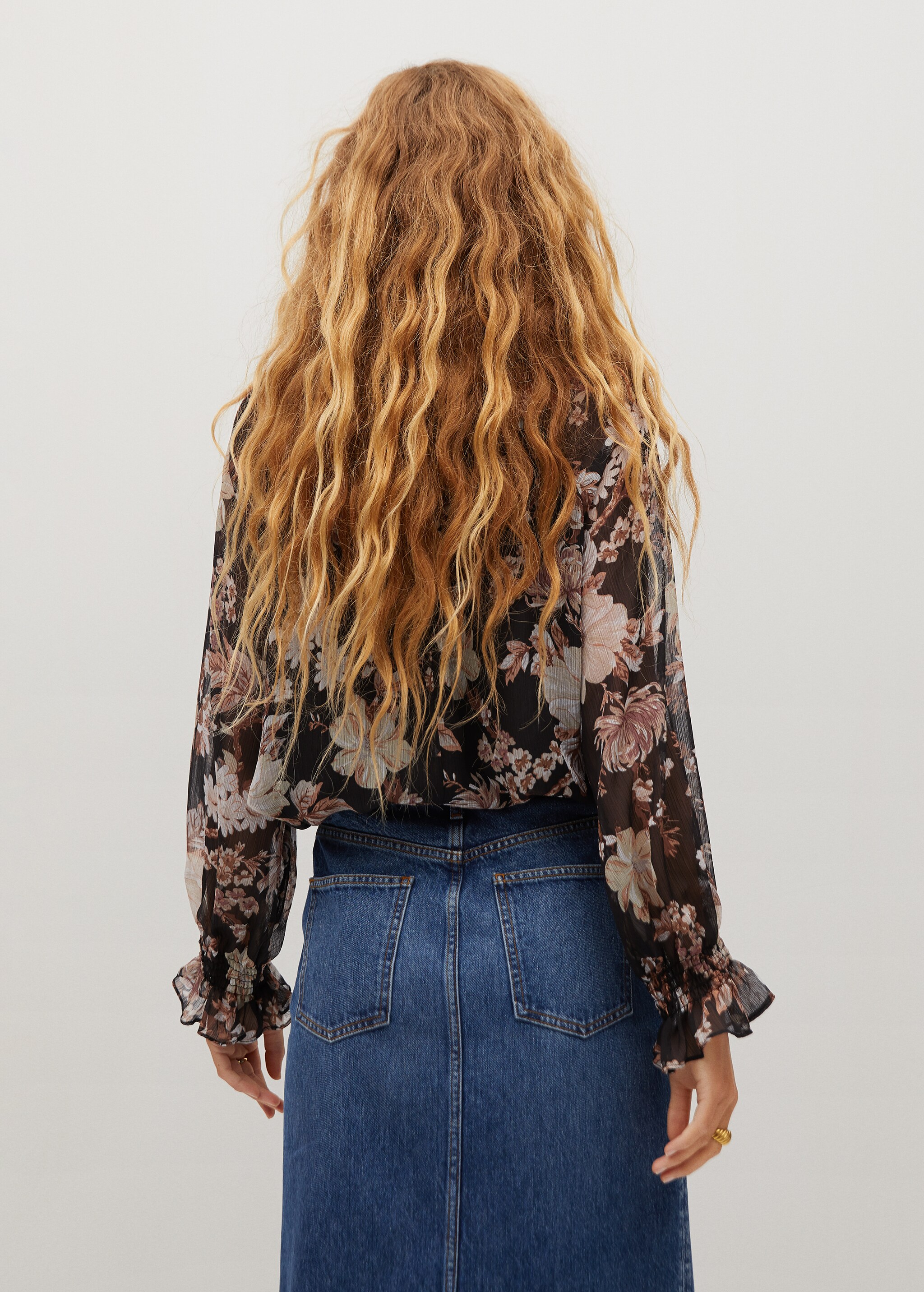 Recycled polyester printed blouse - Reverse of the article