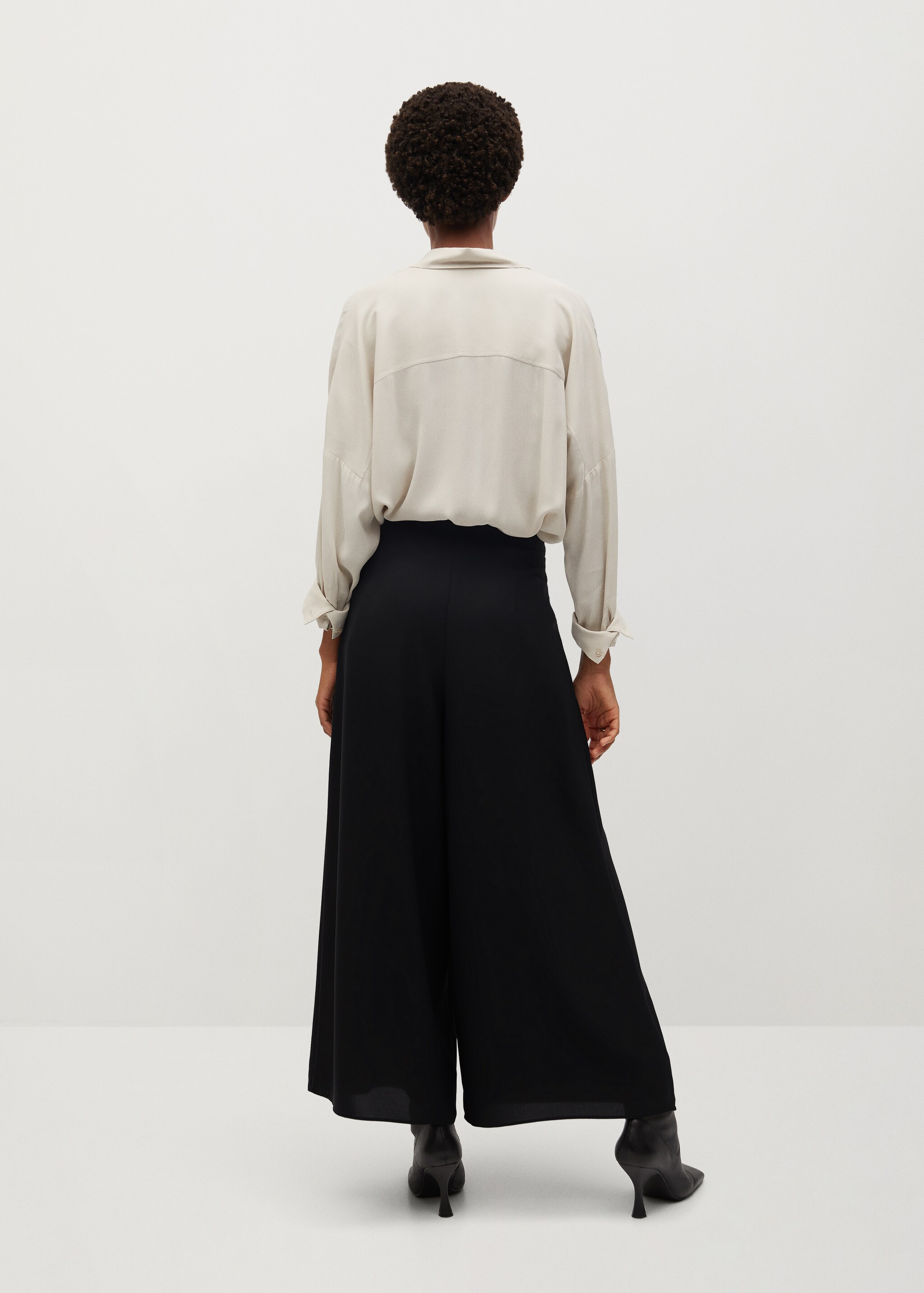 Kalhoty culottes s plisováním - Zadní strana zboží