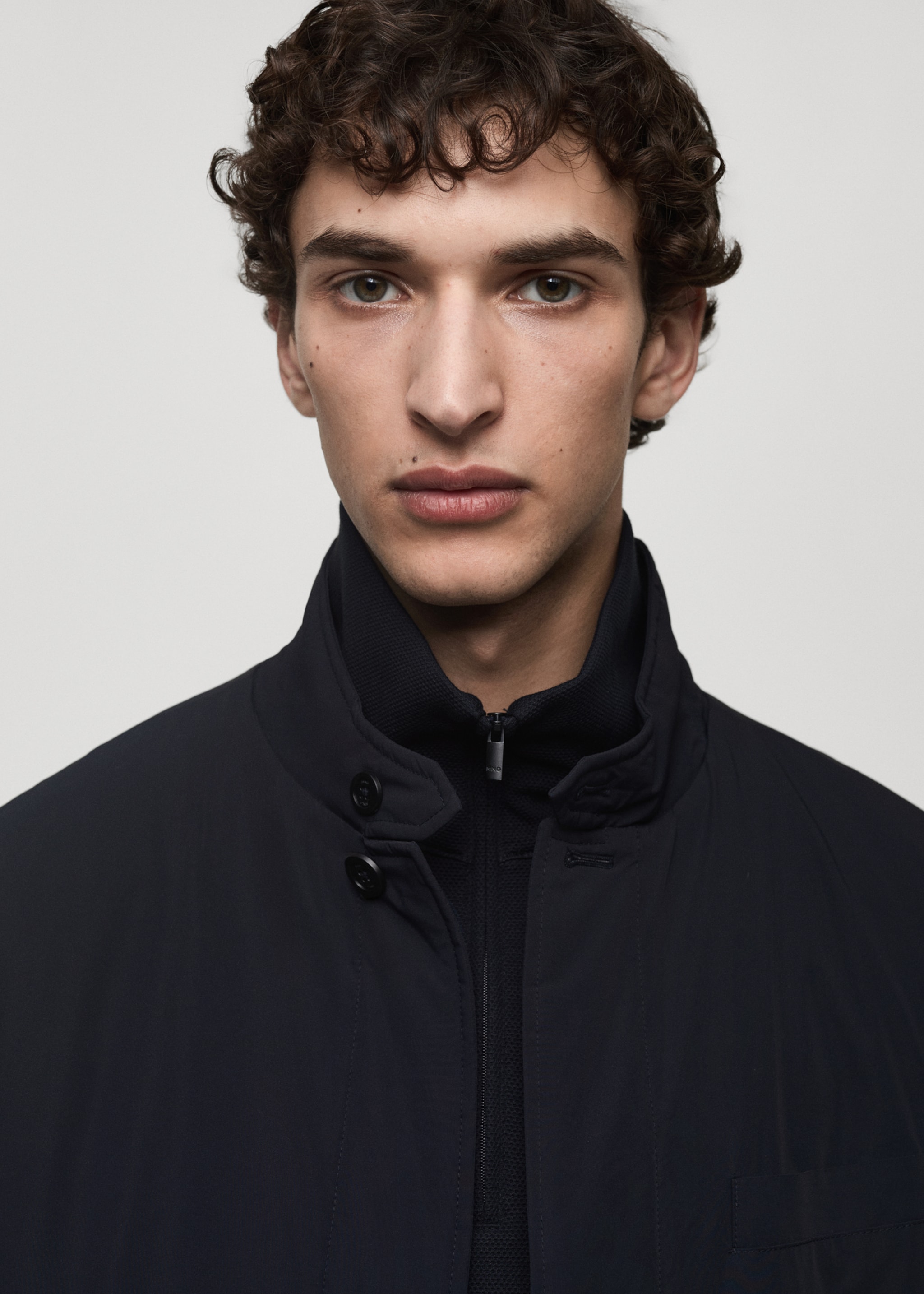 Waterproof jacket with Thermore® padding - Details of the article 1, Dark Navy. Ref: 77065960-00.