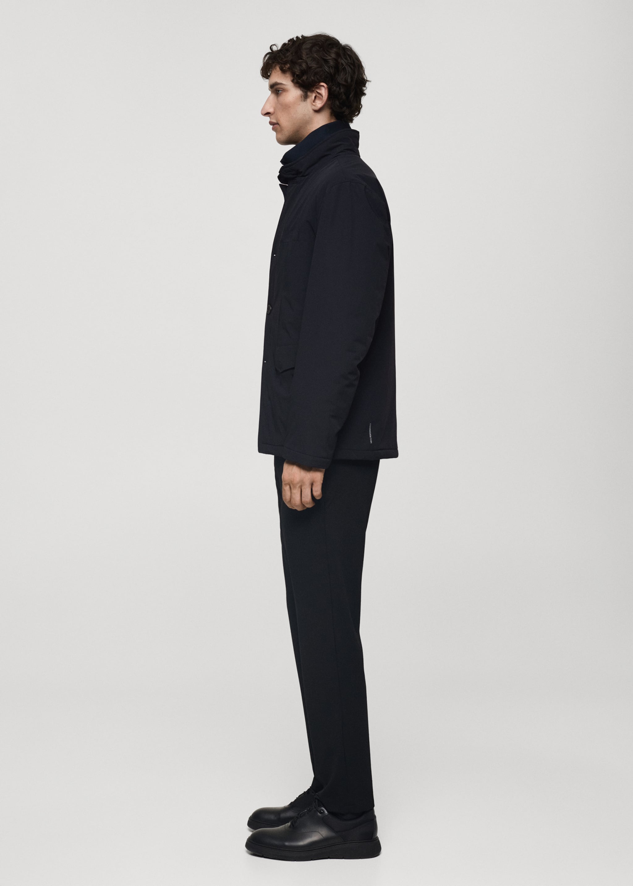 Waterproof jacket with Thermore® padding - Details of the article 2, Dark Navy. Ref: 77065960-00.