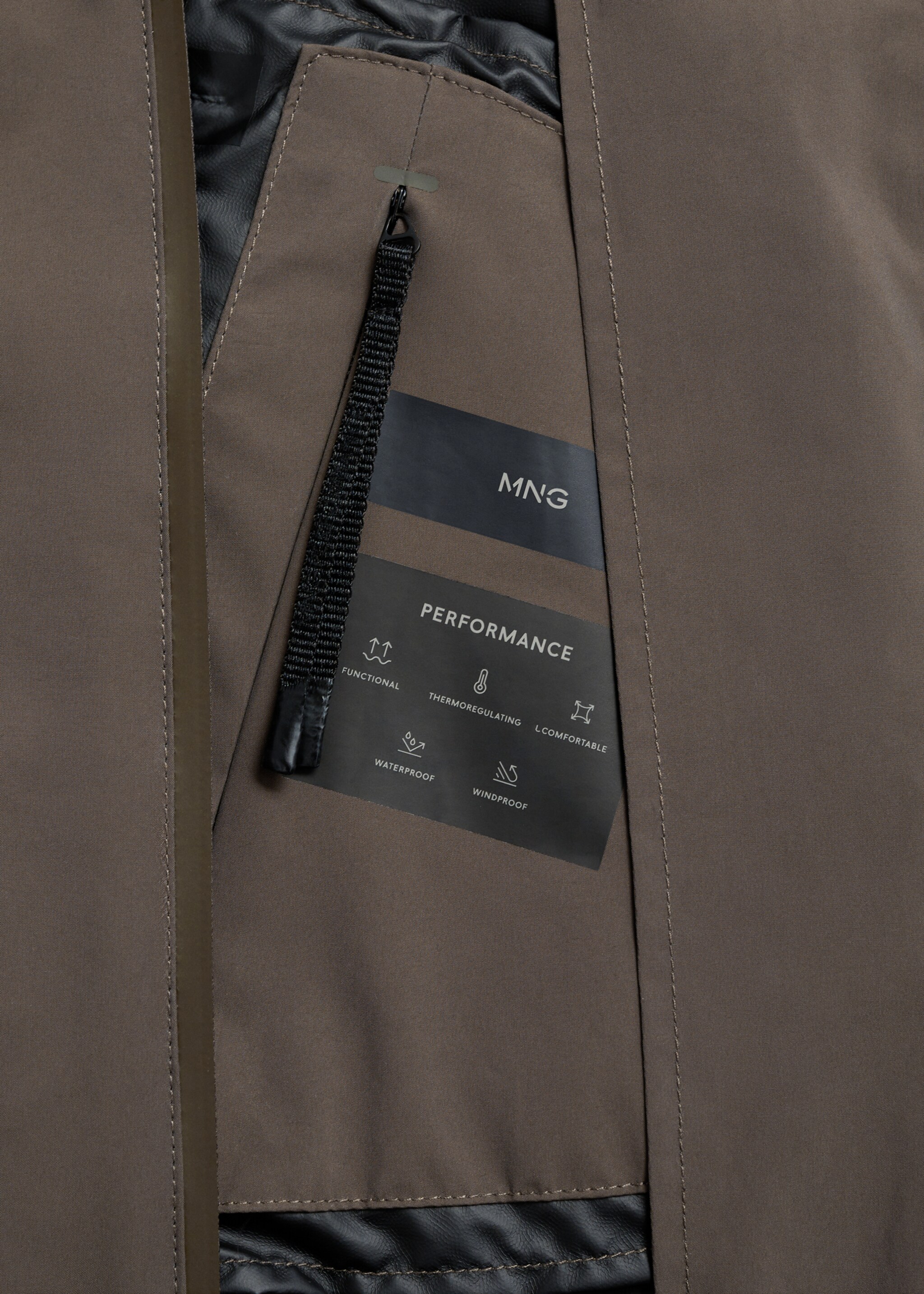 Bomber tissu technique imperméable - Détail de l'article 0, Marron. Ref: 77065962-00.