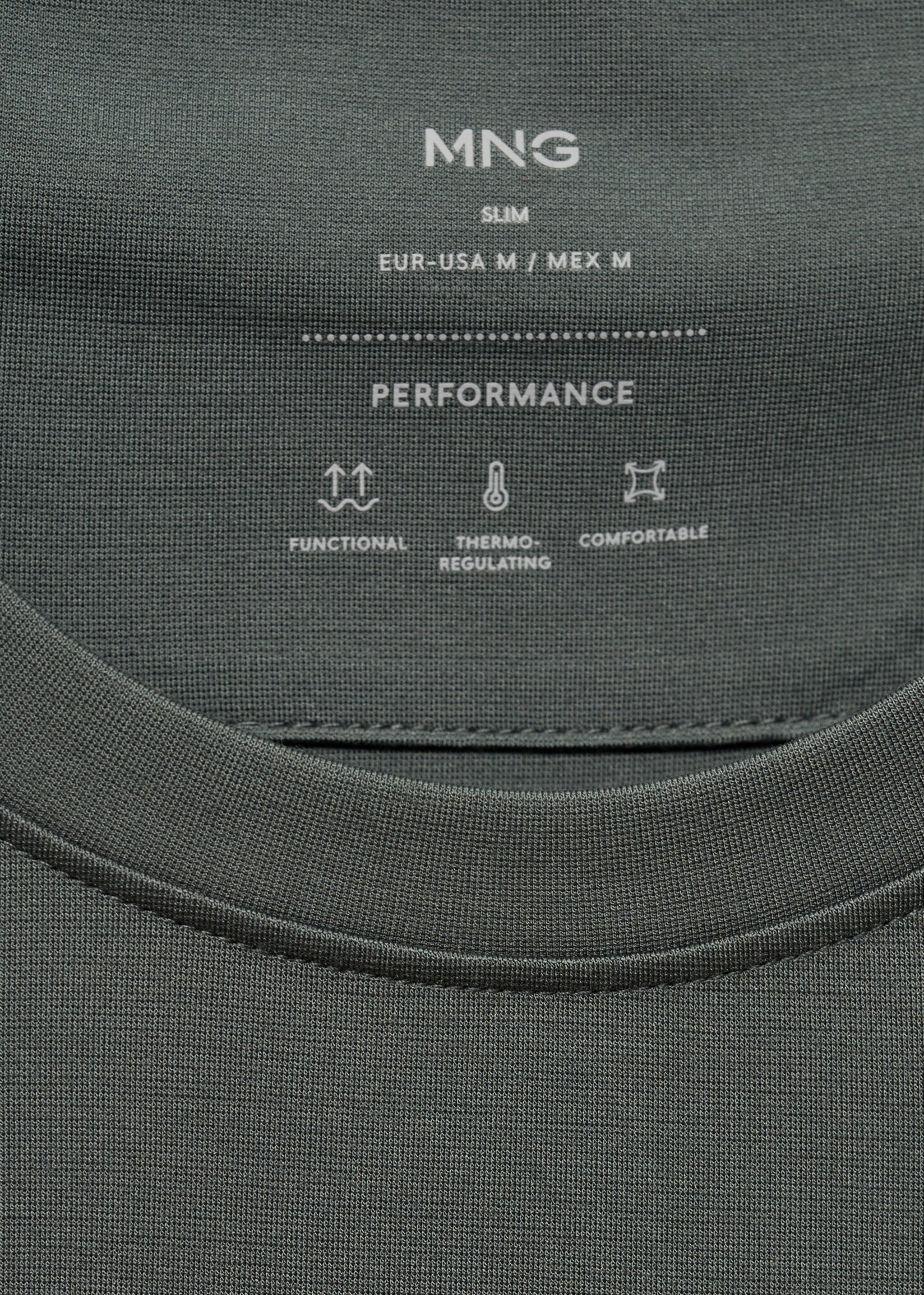 Comfort stretch kreukvast T-shirt - Detail van het artikel 8, Groen. Ref: 77065966-00.