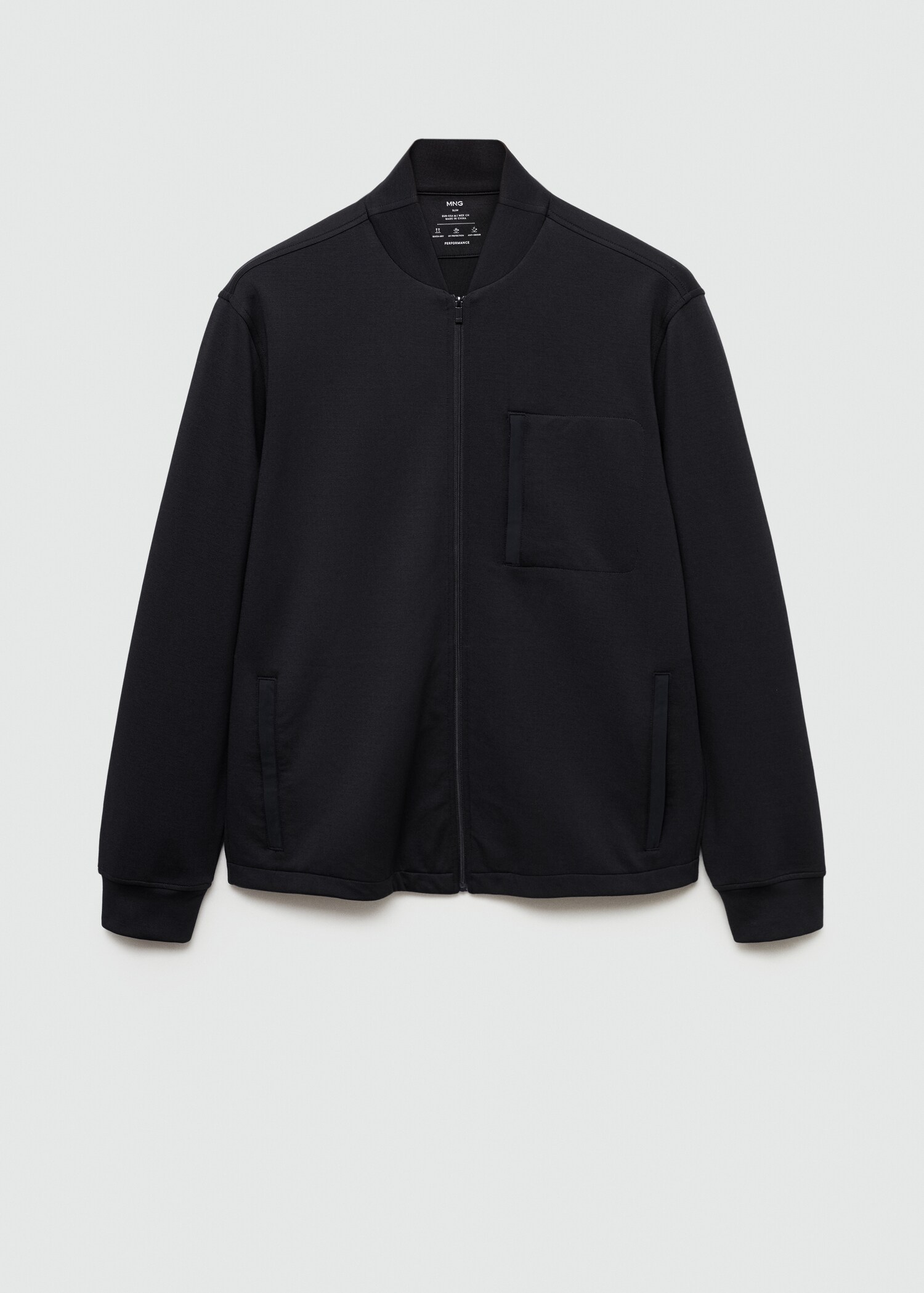 Bomber sweatshirt with anti-odour technology - Article without model