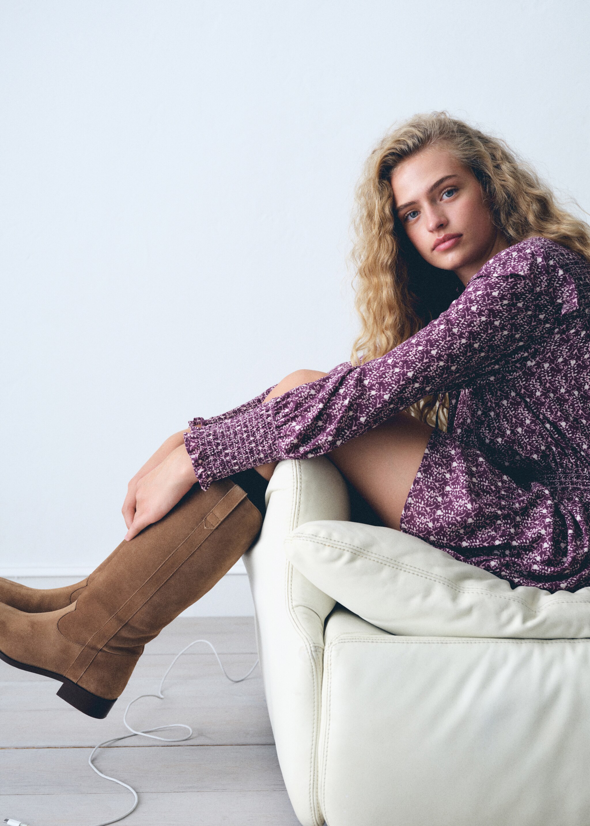 Bottes cowboy cuir - Détail de l'article 5, Tabac. Ref: 77065970-00.