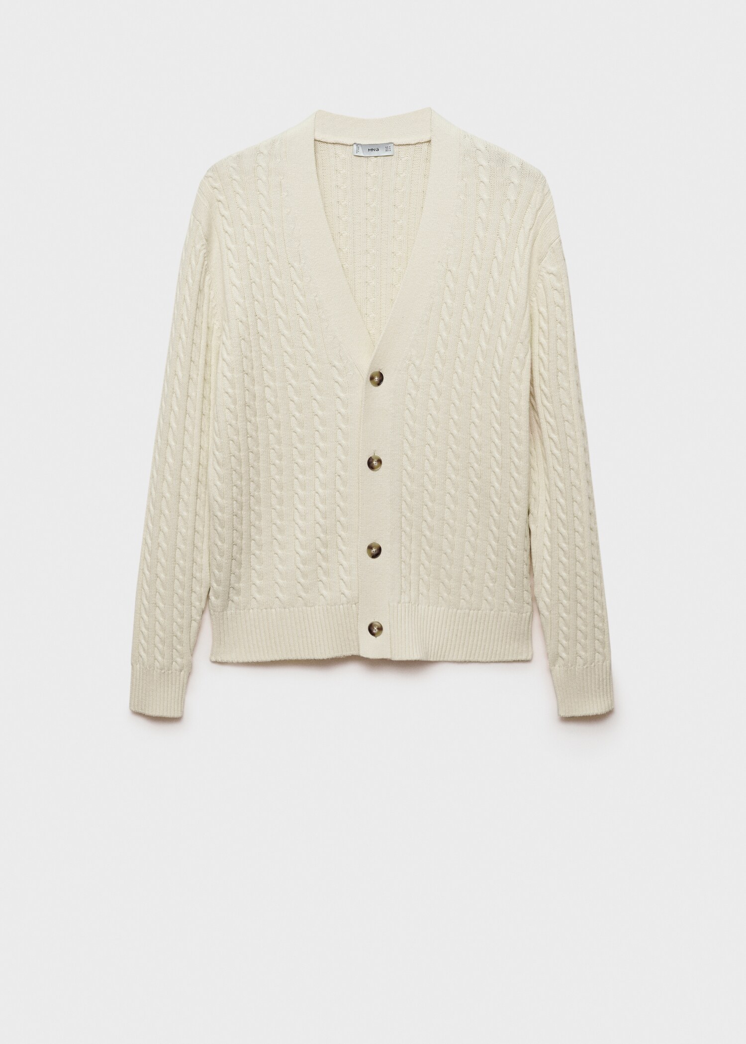 Cardigan maglia spessa trecce bottoni - Articolo senza modello