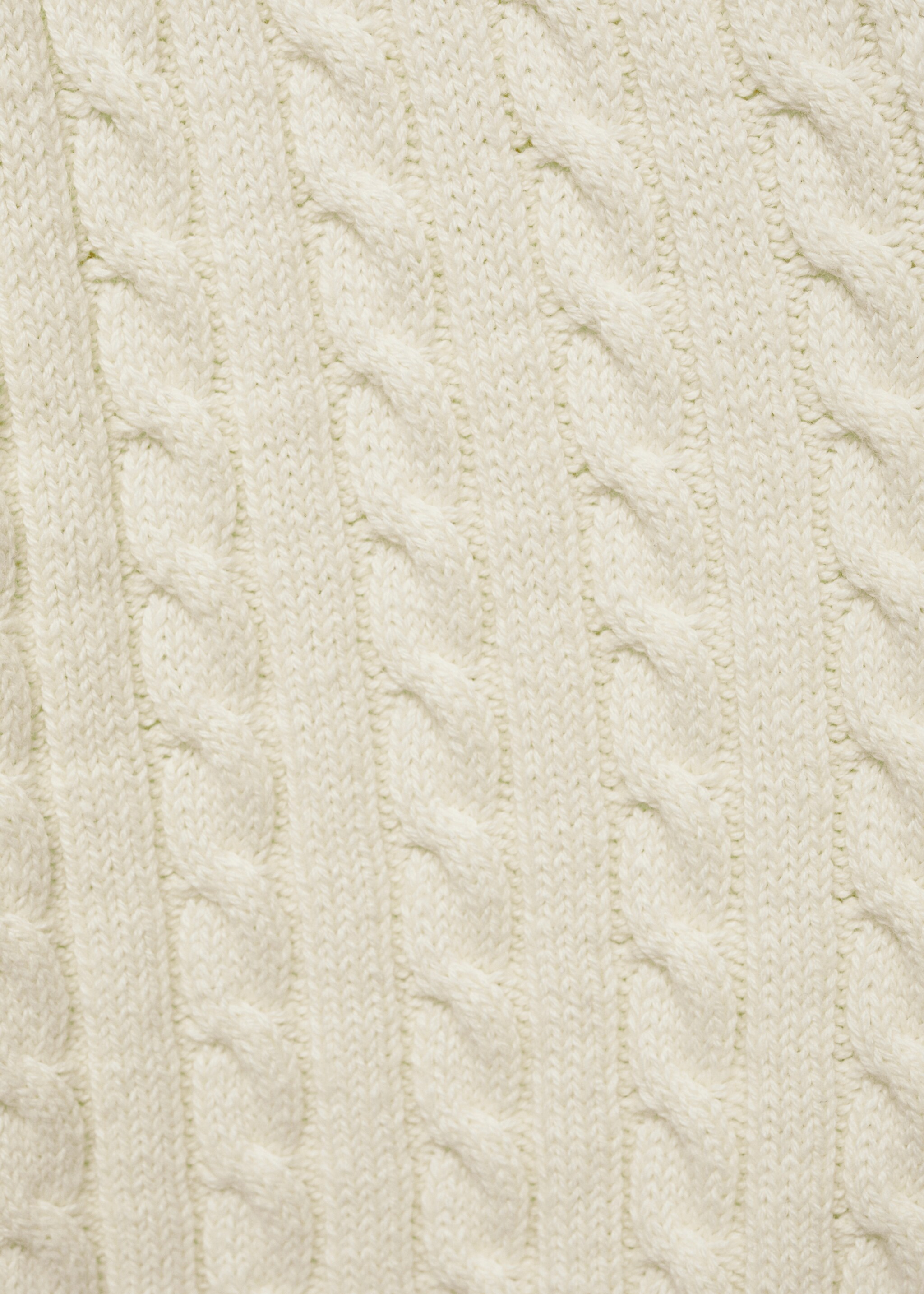 Cardigan maglia spessa trecce bottoni - Dettaglio dell'articolo 0, Bianco sporco. Ref: 77065973-00.