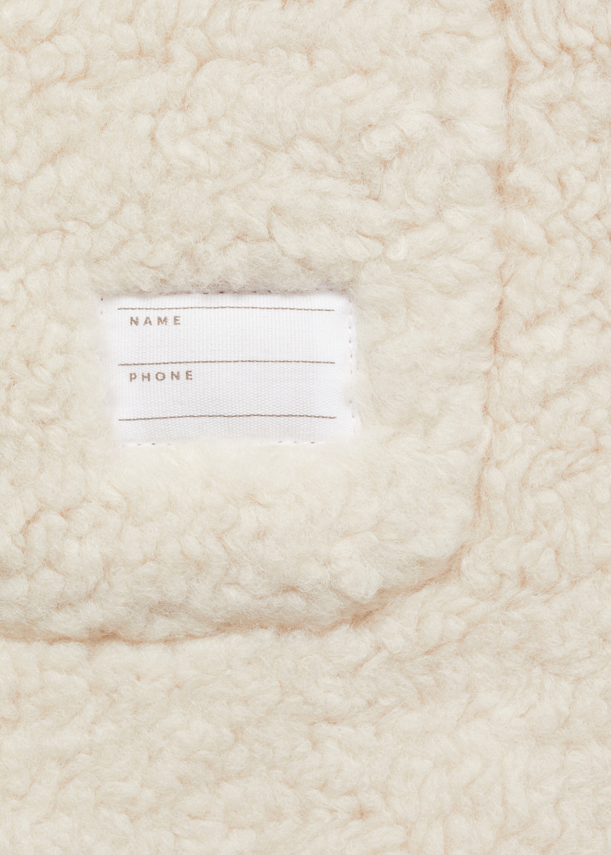 Mantel aus Velours mit Kunstshearling - Detail des Artikels 0, Mittelbraun. Ref: 77065976-00.