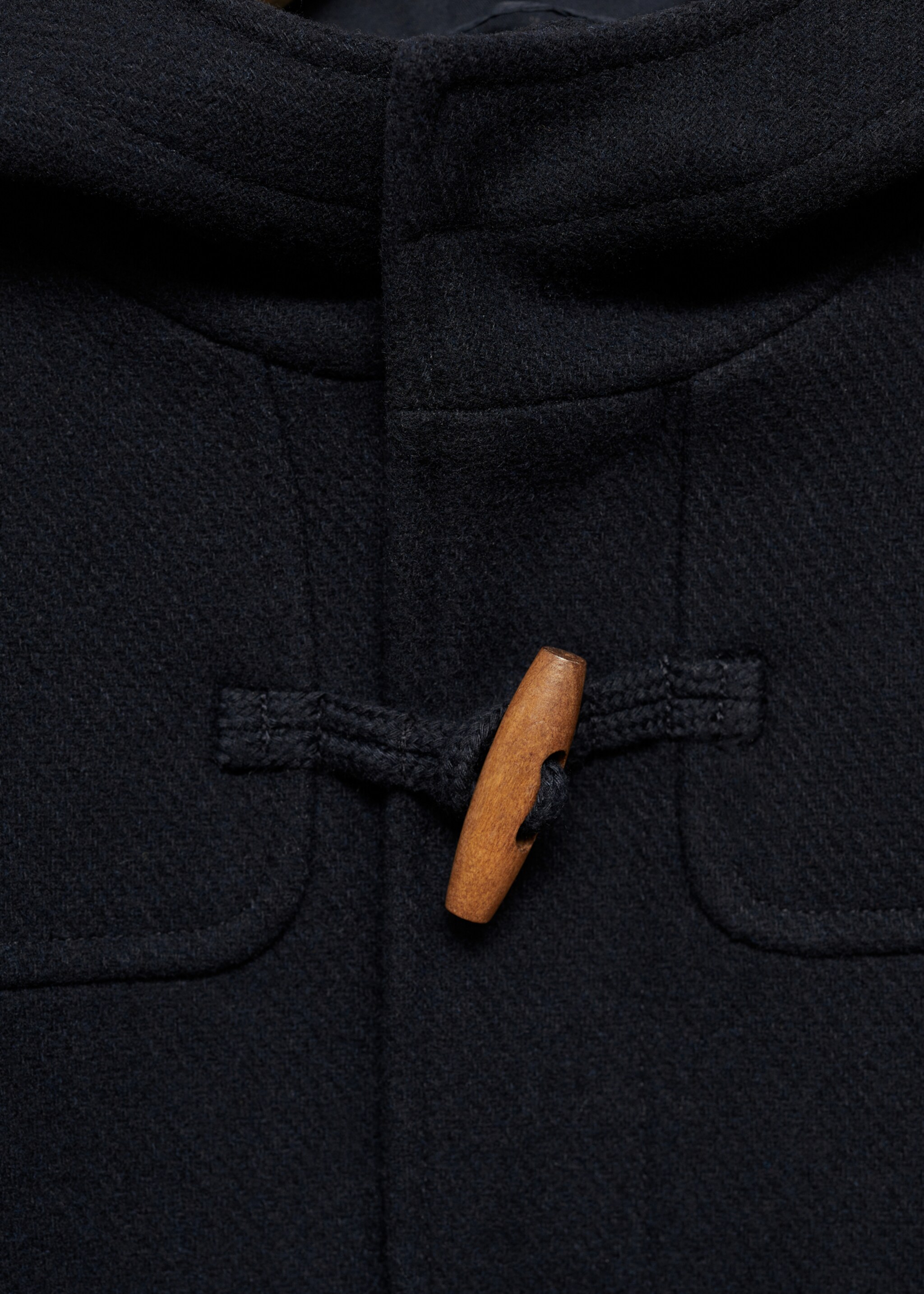 Cappotto panno tasche - Dettaglio dell'articolo 8, Blu marino scuro. Ref: 77065978-00.