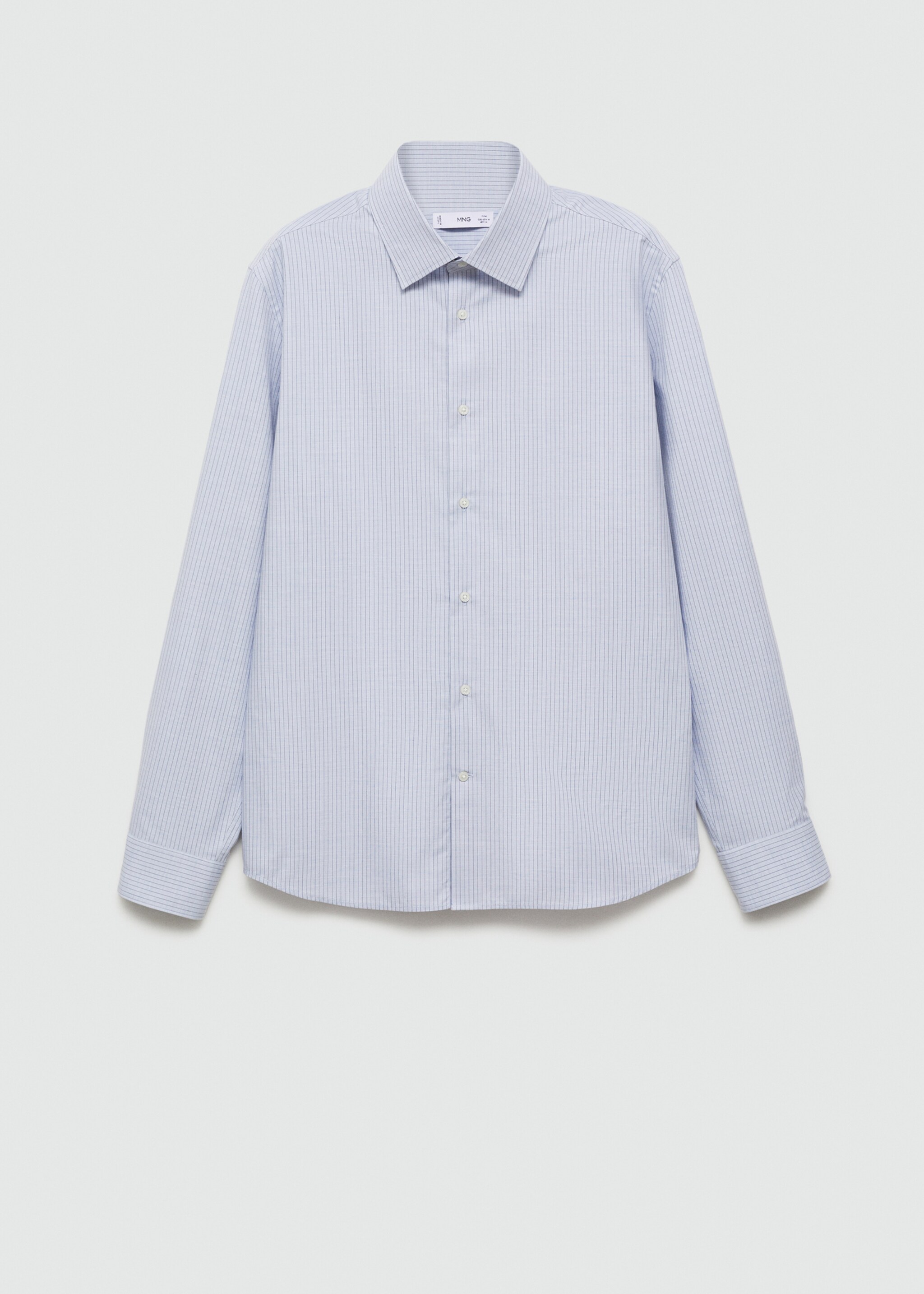 Camisa algodón slim fit raya diplomática - Artículo sin modelo, Azul celeste. Ref: 77065980-00.