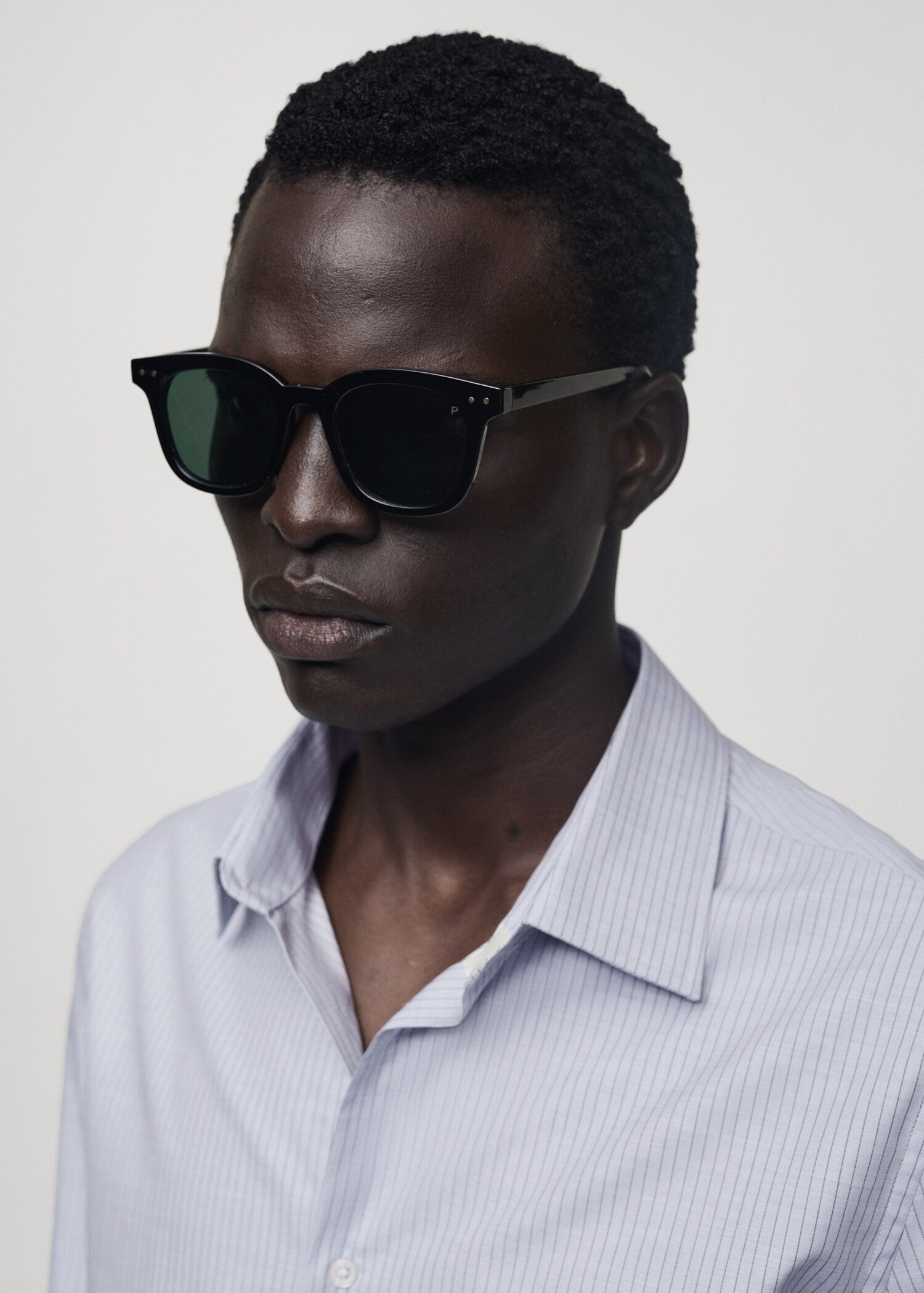 Camisa algodón slim fit raya diplomática - Detalle del artículo 1