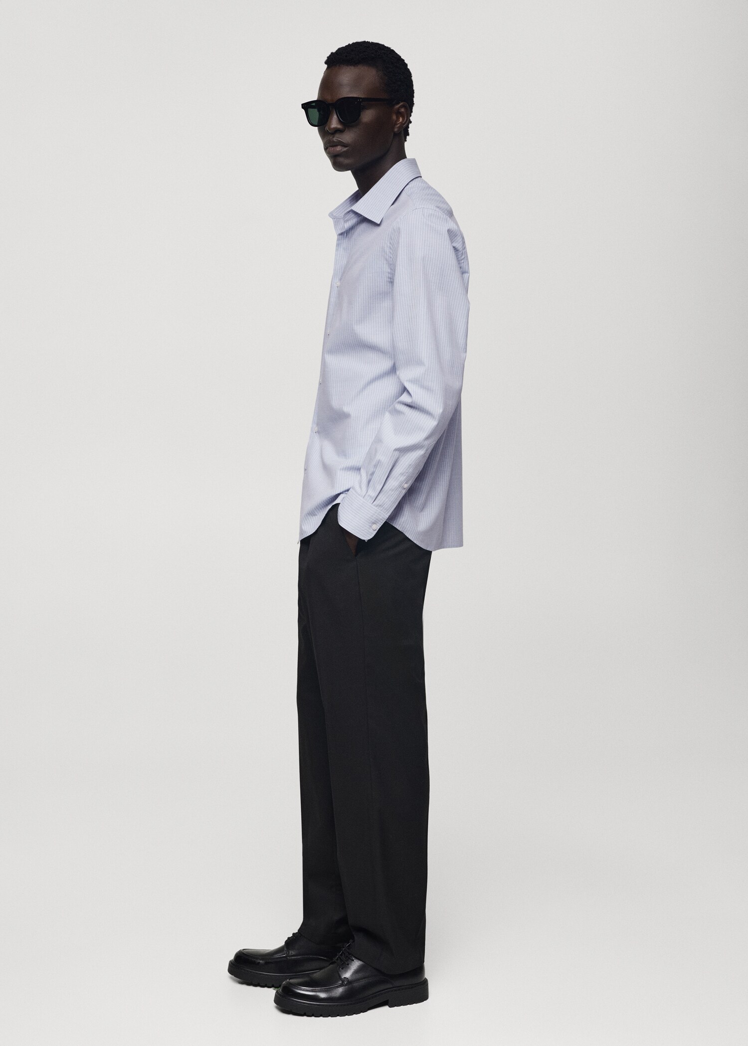 Camisa algodón slim fit raya diplomática - Detalle del artículo 2
