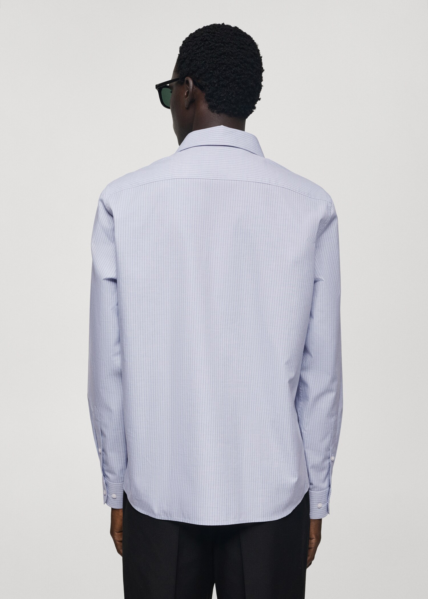 Camisa algodón slim fit raya diplomática - Reverso del artículo