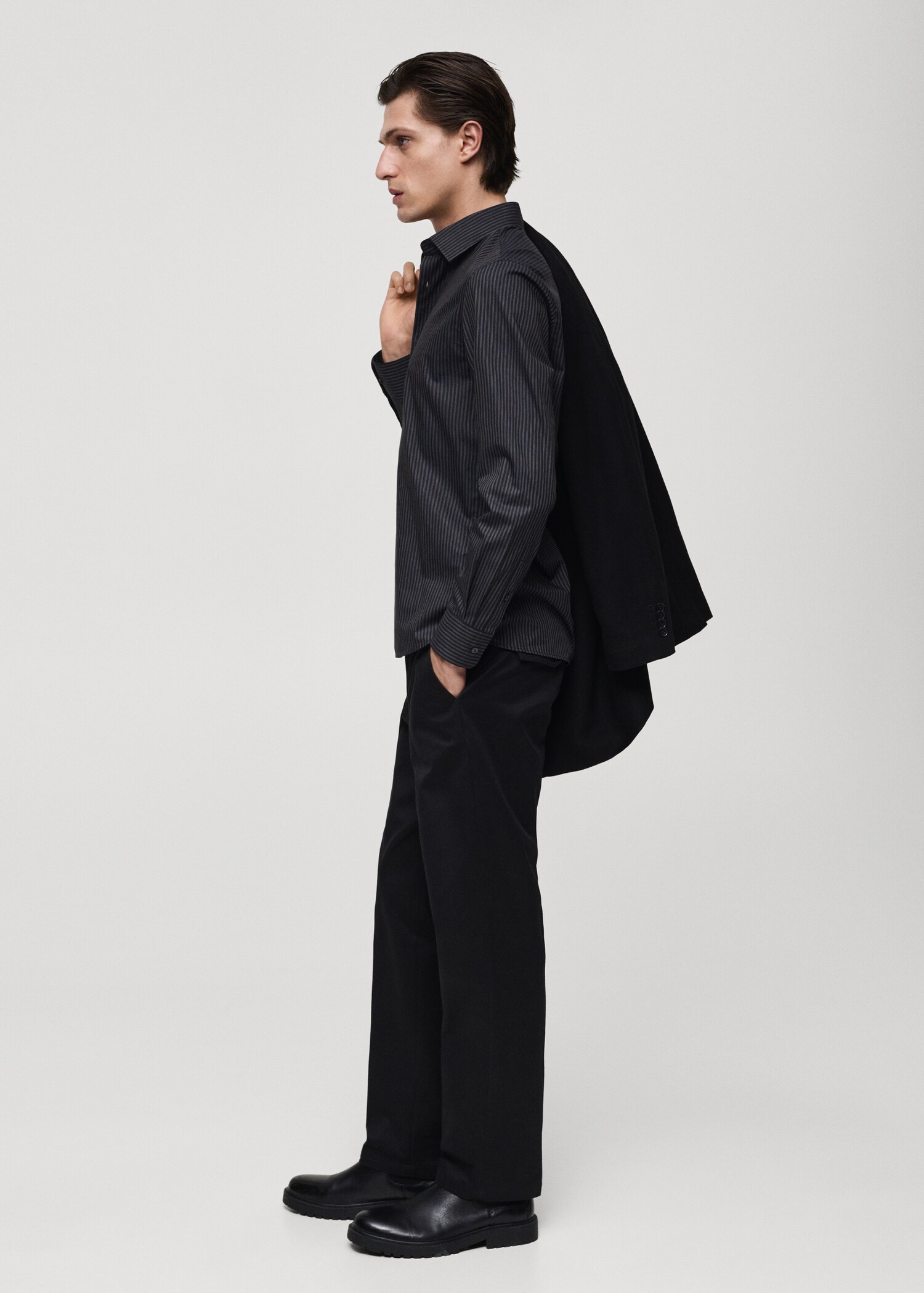 Camisa algodón slim fit raya diplomática - Detalle del artículo 2