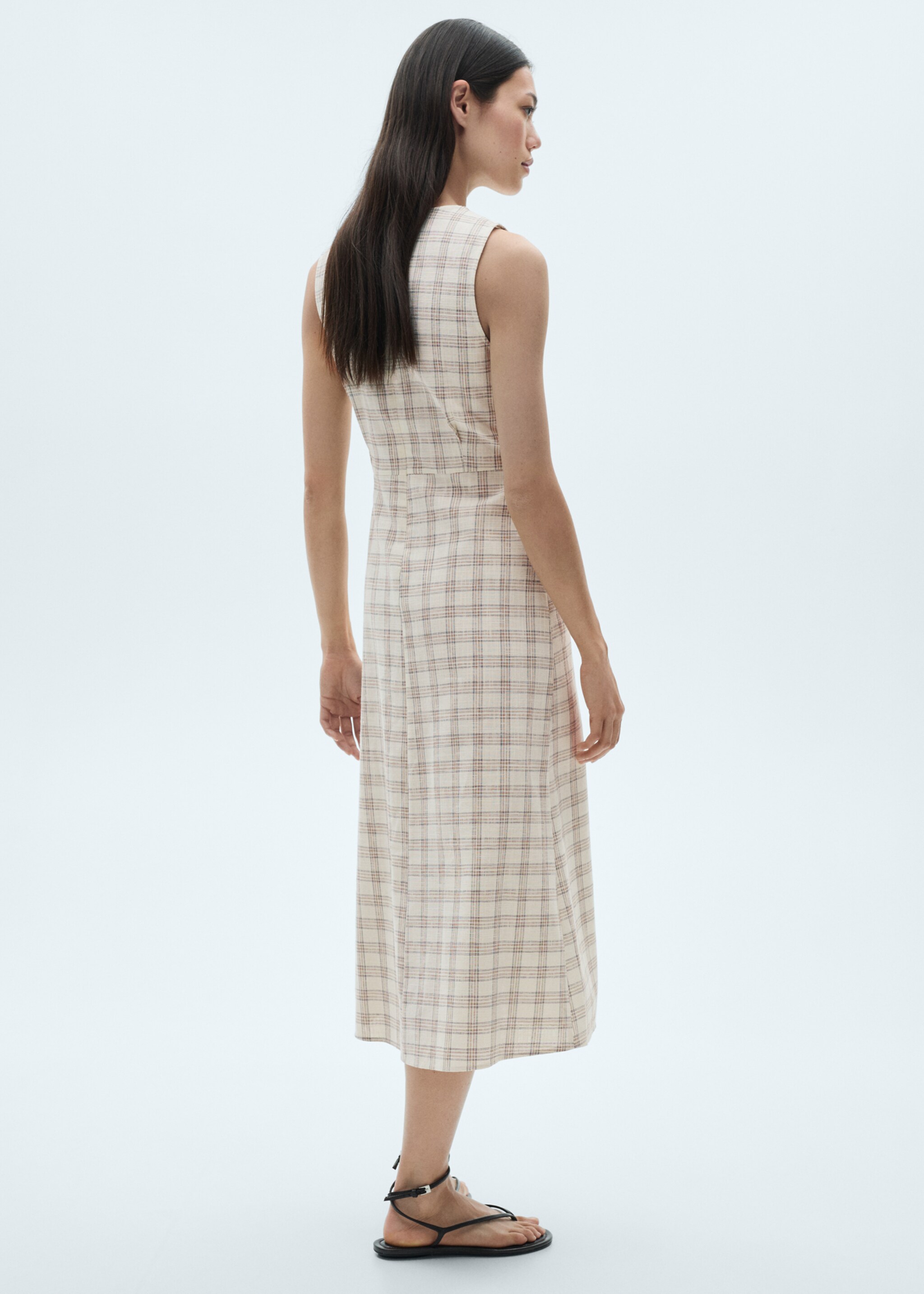 Check-print midi-dress - Reverse of the article