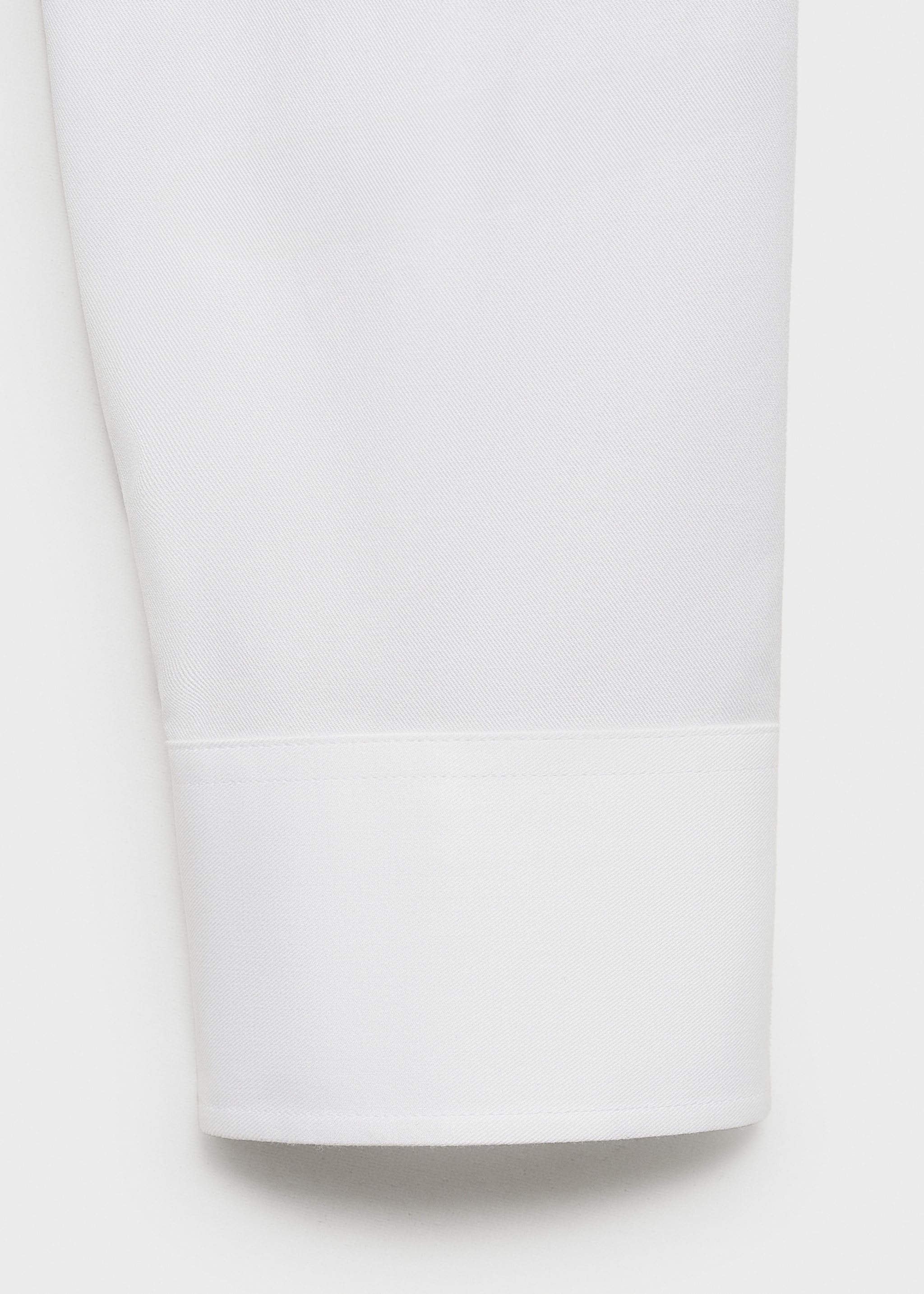 Πουκάμισο slim fit βαμβάκι - Λεπτομέρεια του προϊόντος 0, Λευκό. Ref: 77065985-00.