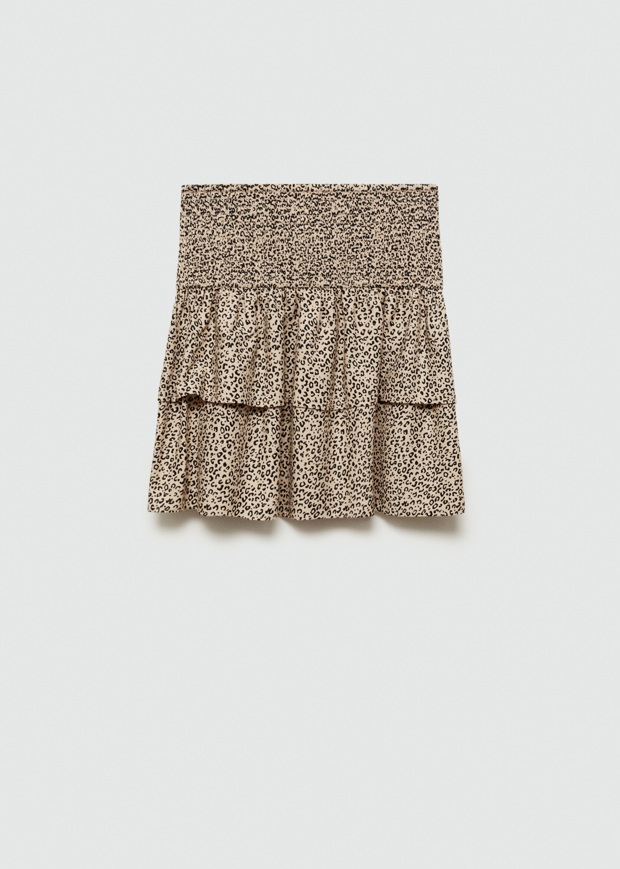 Leopardmönstrad volangkjol - Artikel utan modell, Beige. Ref: 77065987-00.