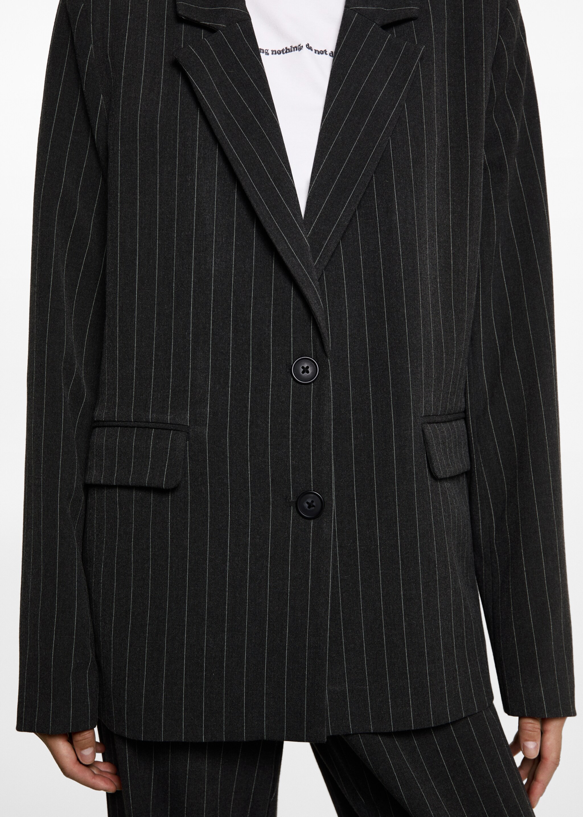 Blazer vestir ratlles - Detall de l'article 6, Gris. Ref: 77066000-00.