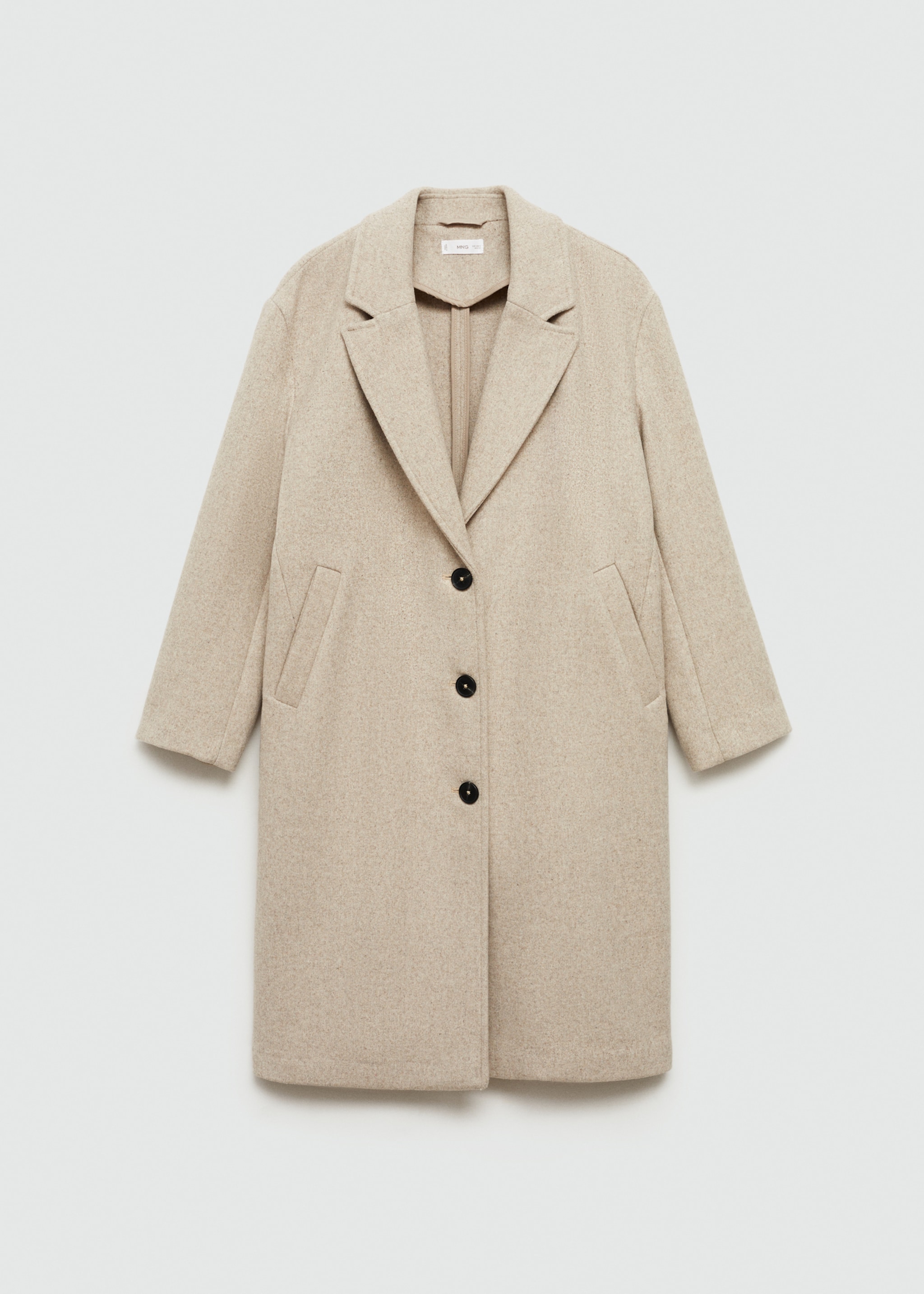 Handmade wool coat - Article without model, Medium Brown. Ref: 77066336-00.