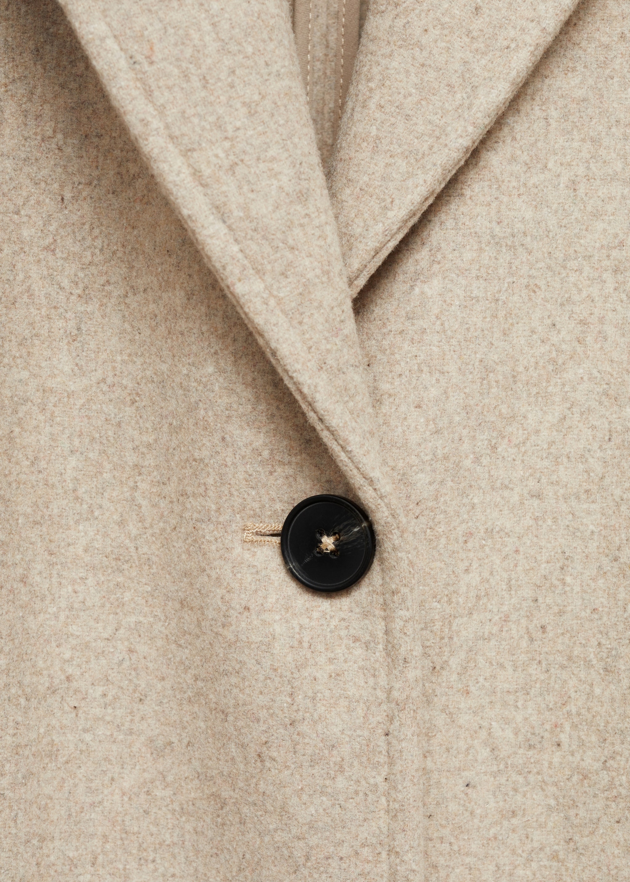 Handmade wool coat - Details of the article 8, Medium Brown. Ref: 77066336-00.