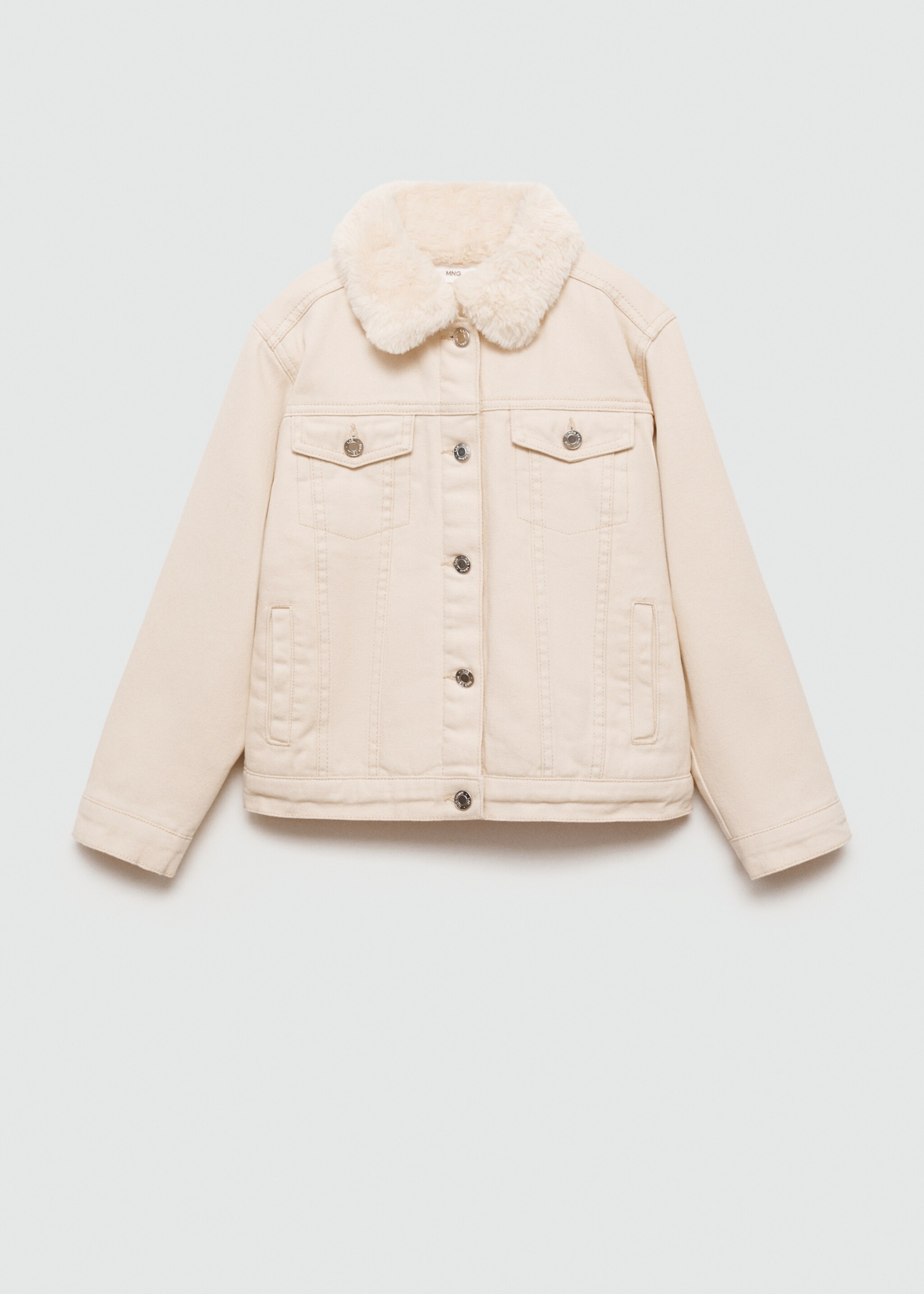 Fur-effect inner jacket - Article without model, Sand. Ref: 77066338-00.