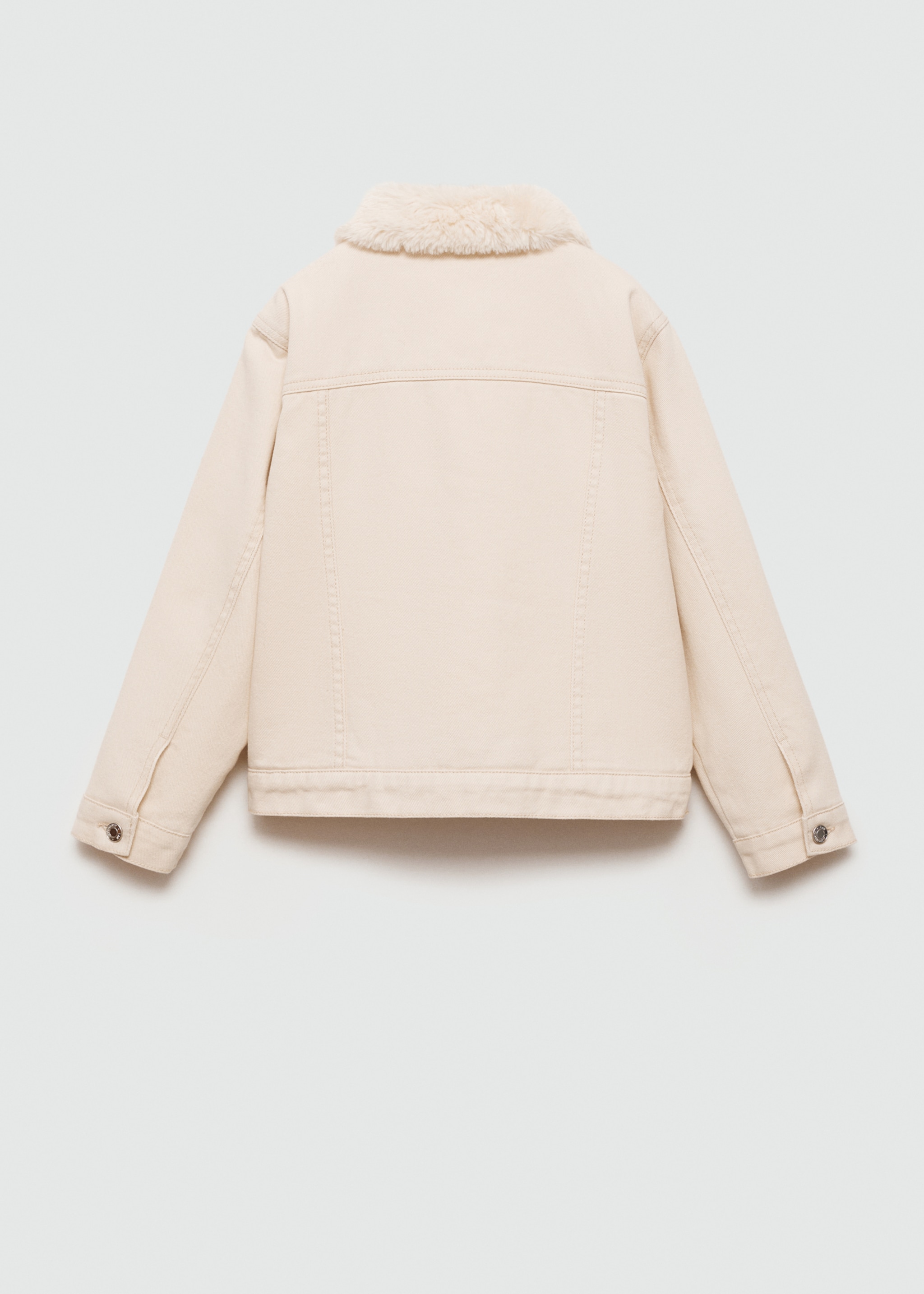 Fur-effect inner jacket - Reverse of the article, Sand. Ref: 77066338-00.