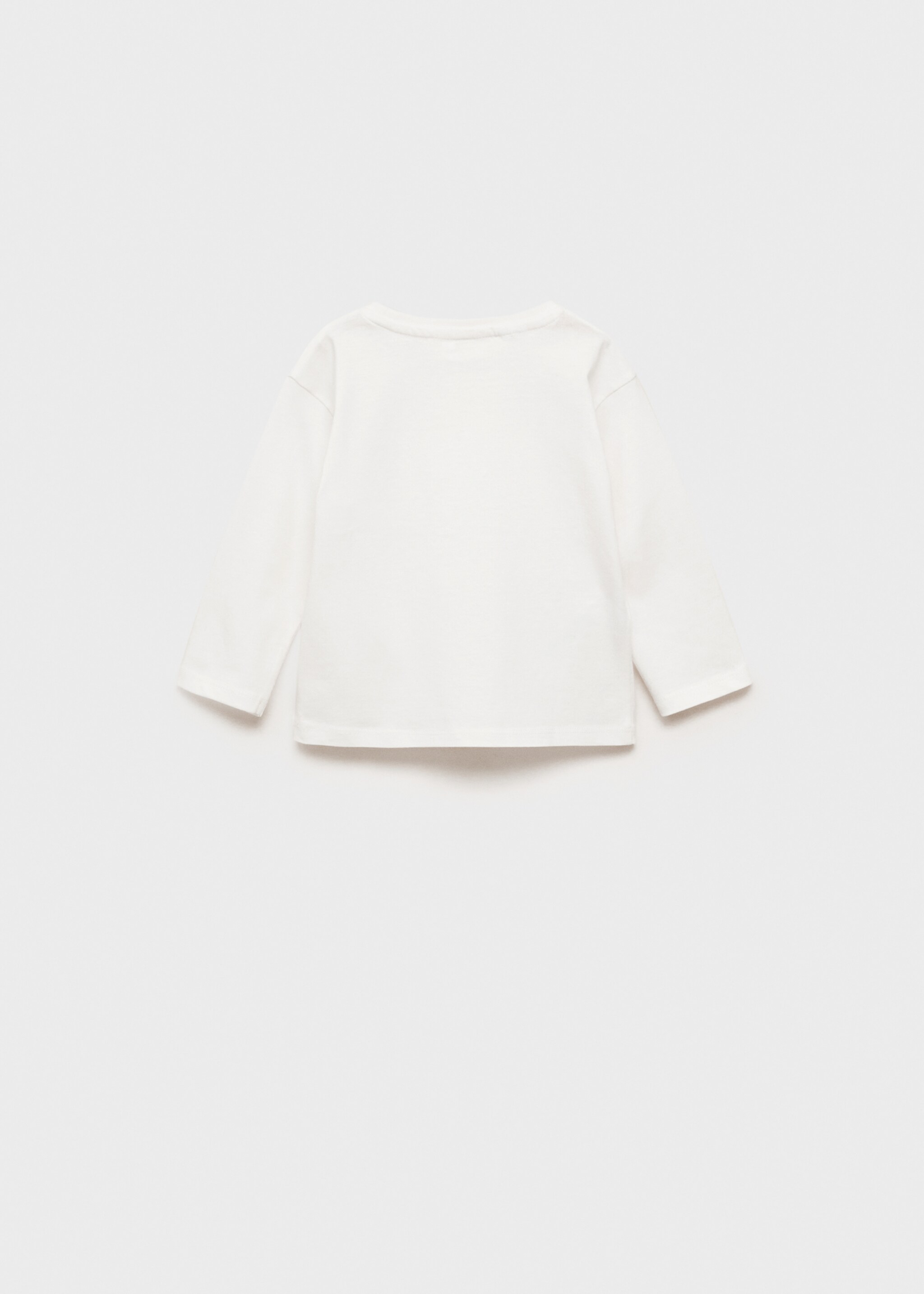 Samarreta aplics flors - Revers de l'article, Blanc trencat. Ref: 77066343-00.