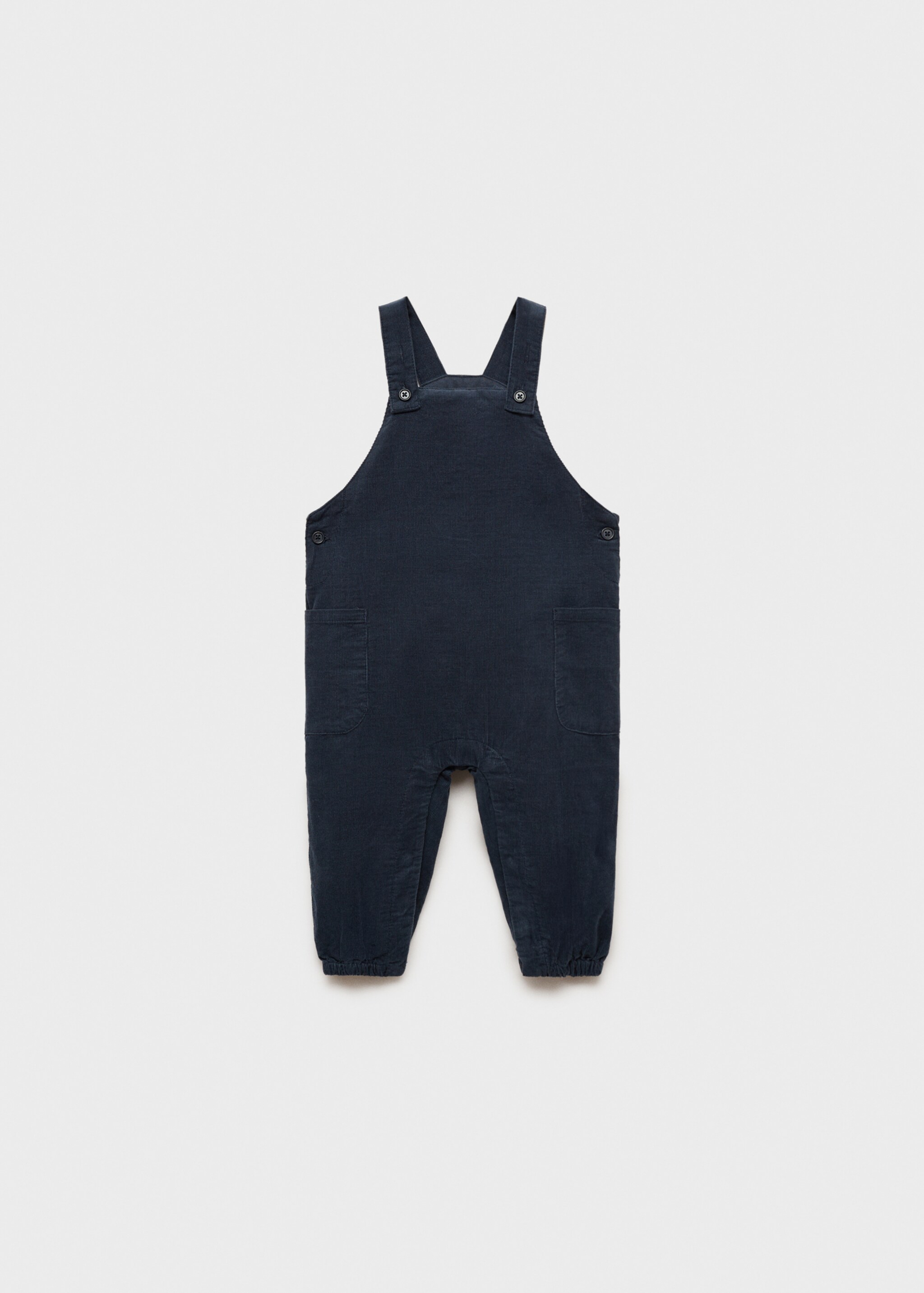 Long corduroy dungarees - Article without model, Dark Navy. Ref: 77066347-00.
