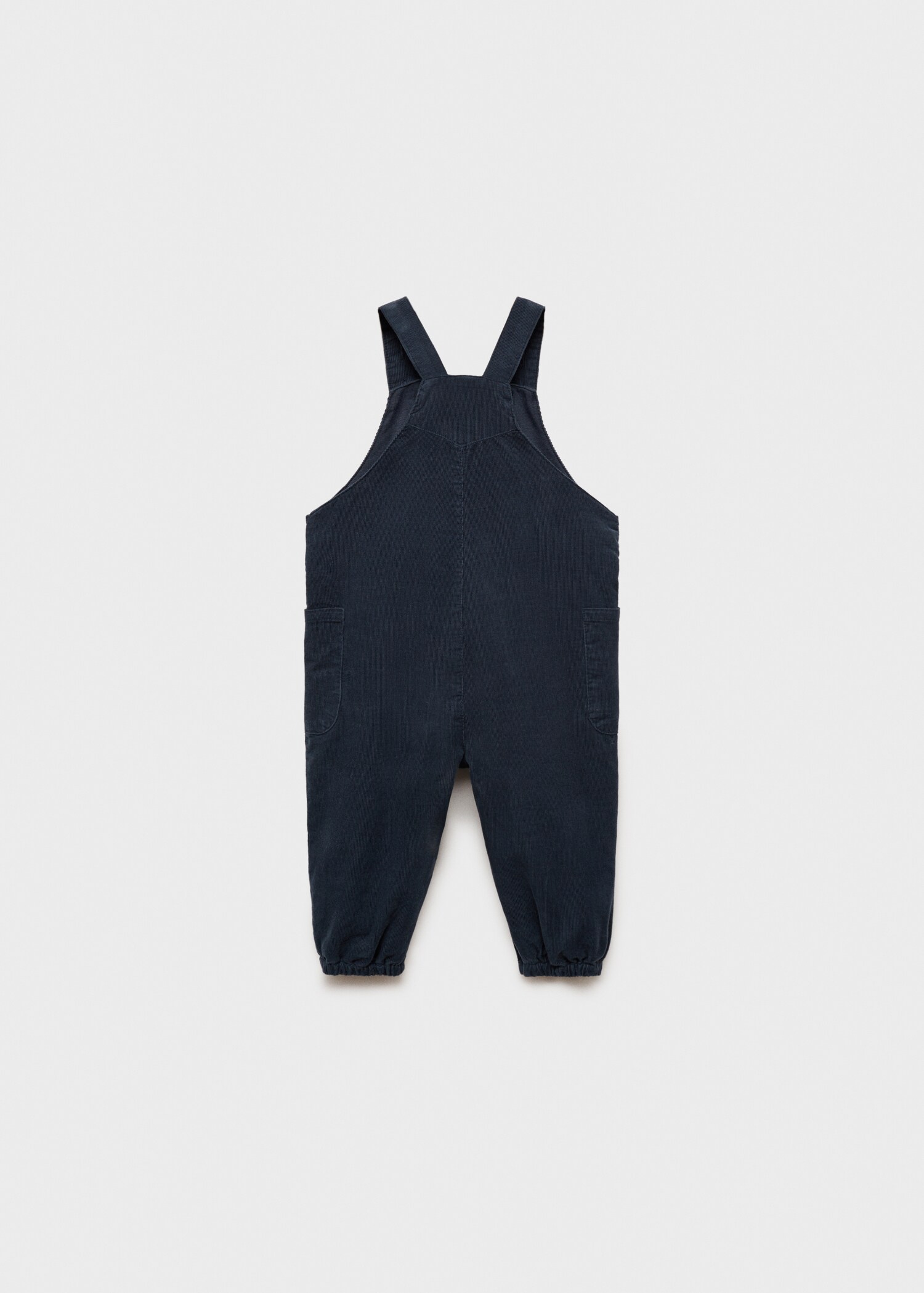 Long corduroy dungarees - Reverse of the article