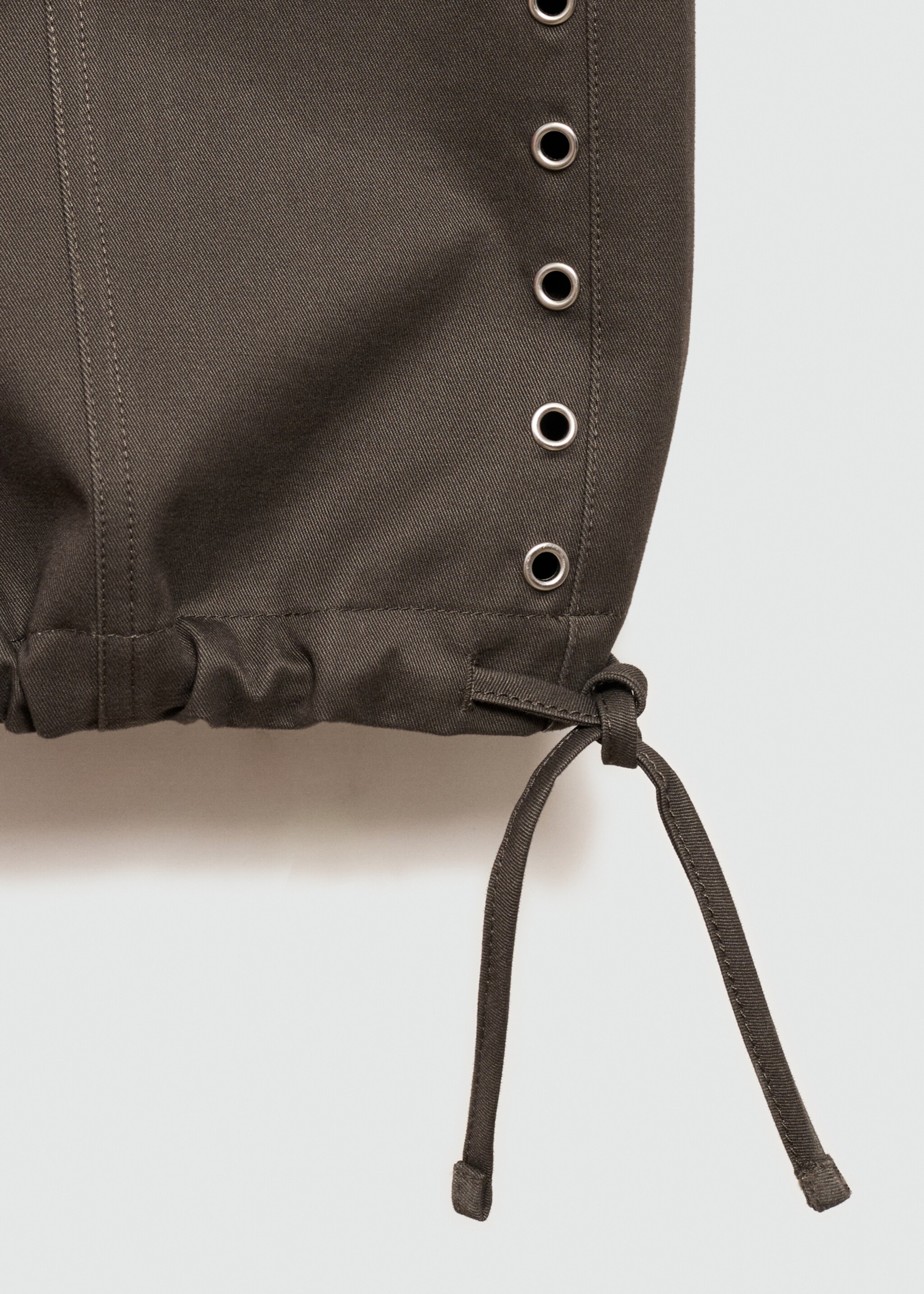 Studded parachute trousers - Details of the article 0, Grey. Ref: 77066348-00.