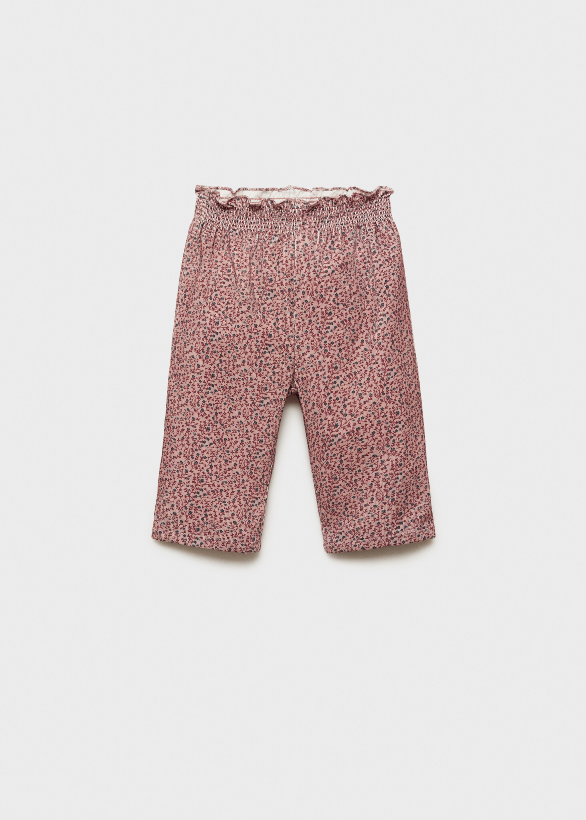 Printed corduroy trousers - Article without model, Pink. Ref: 77066353-00.