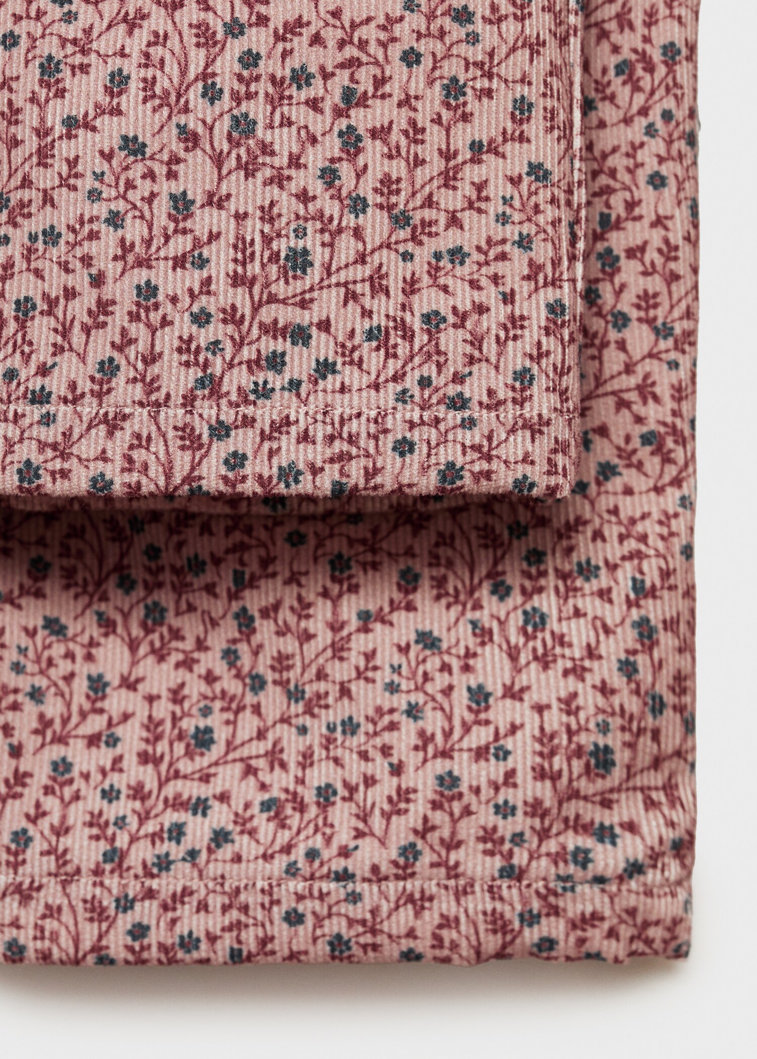 Printed corduroy trousers - Details of the article 0