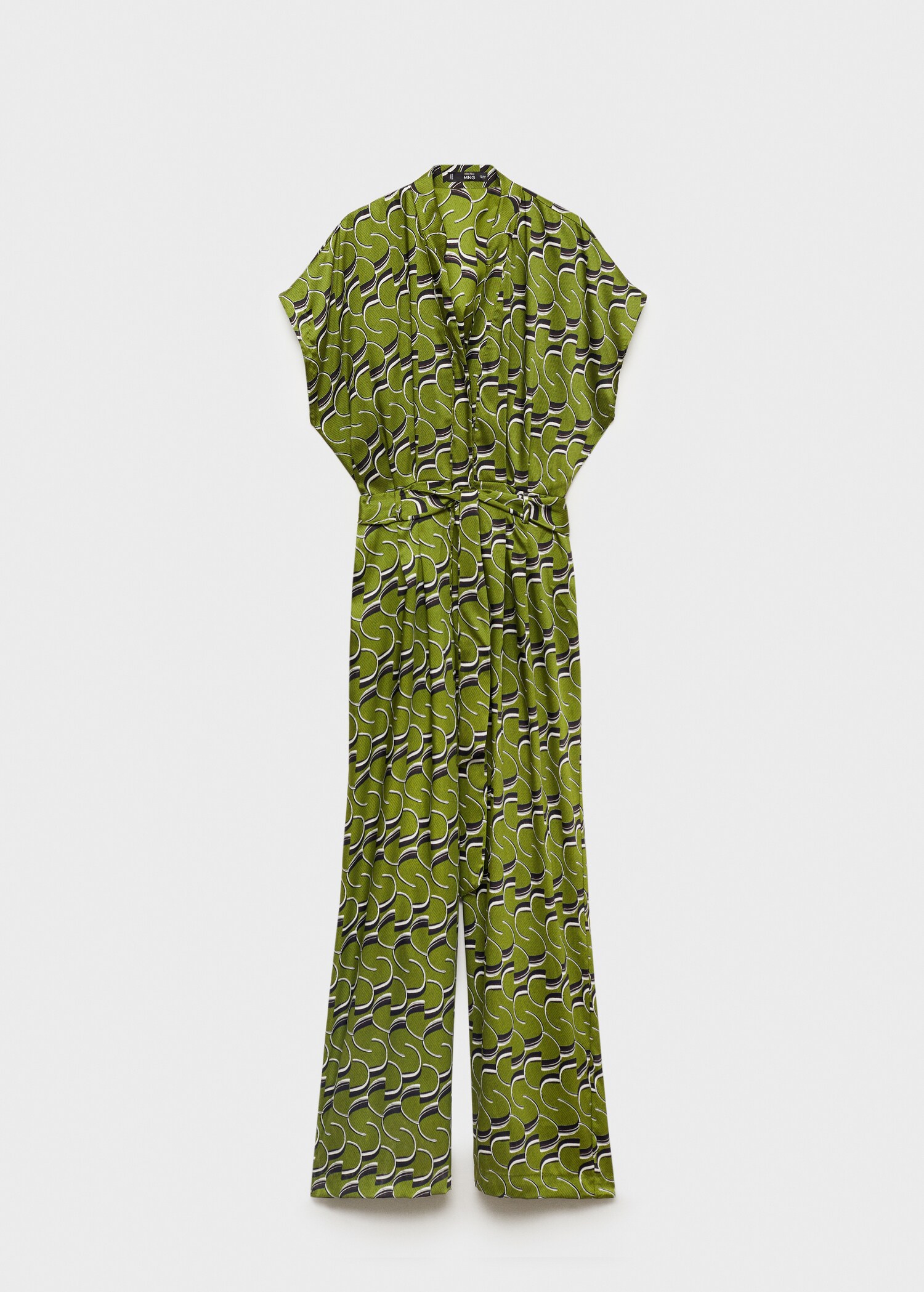 Printed satin jumpsuit - Article without model