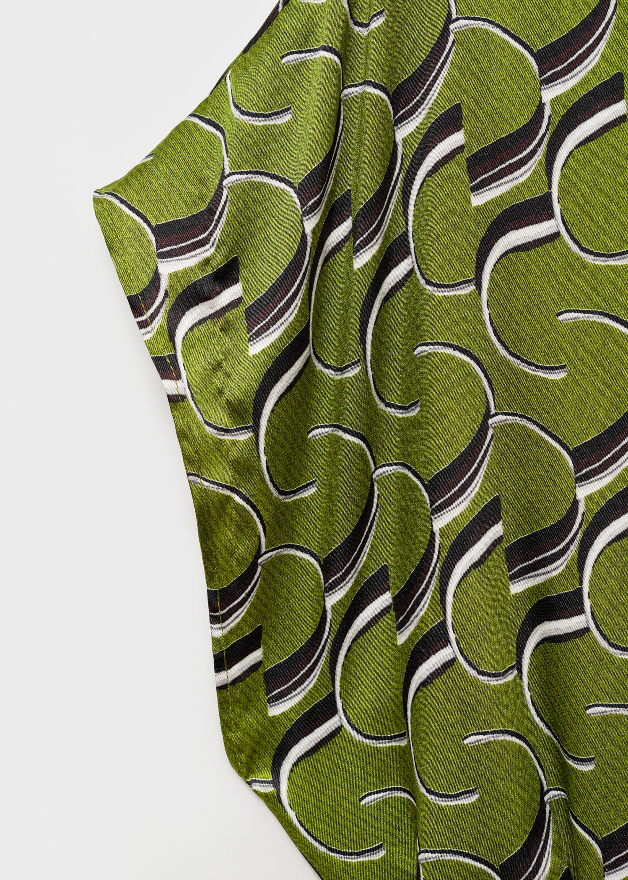 Bedrukte satijnen jumpsuit - Detail van het artikel 0