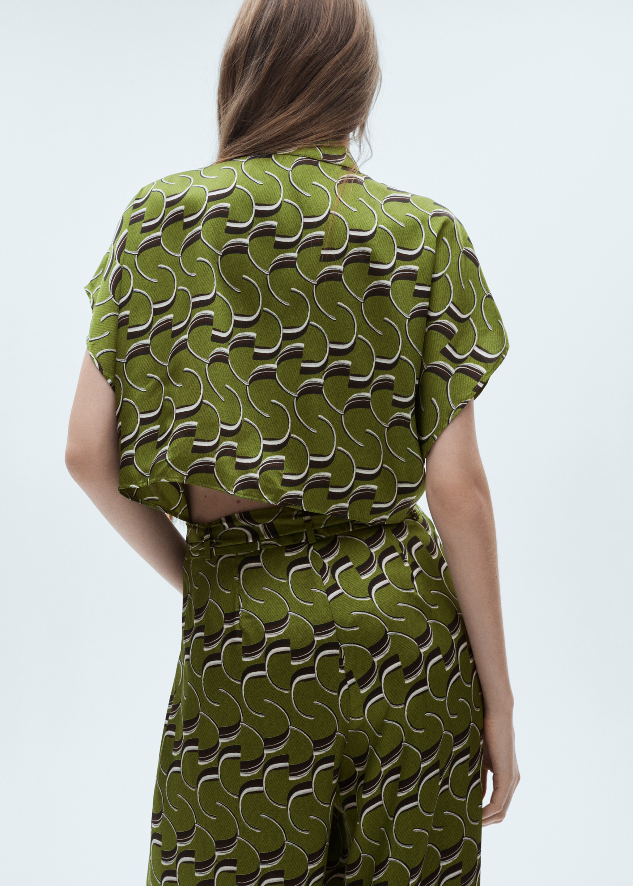 Bedrukte satijnen jumpsuit - Detail van het artikel 2
