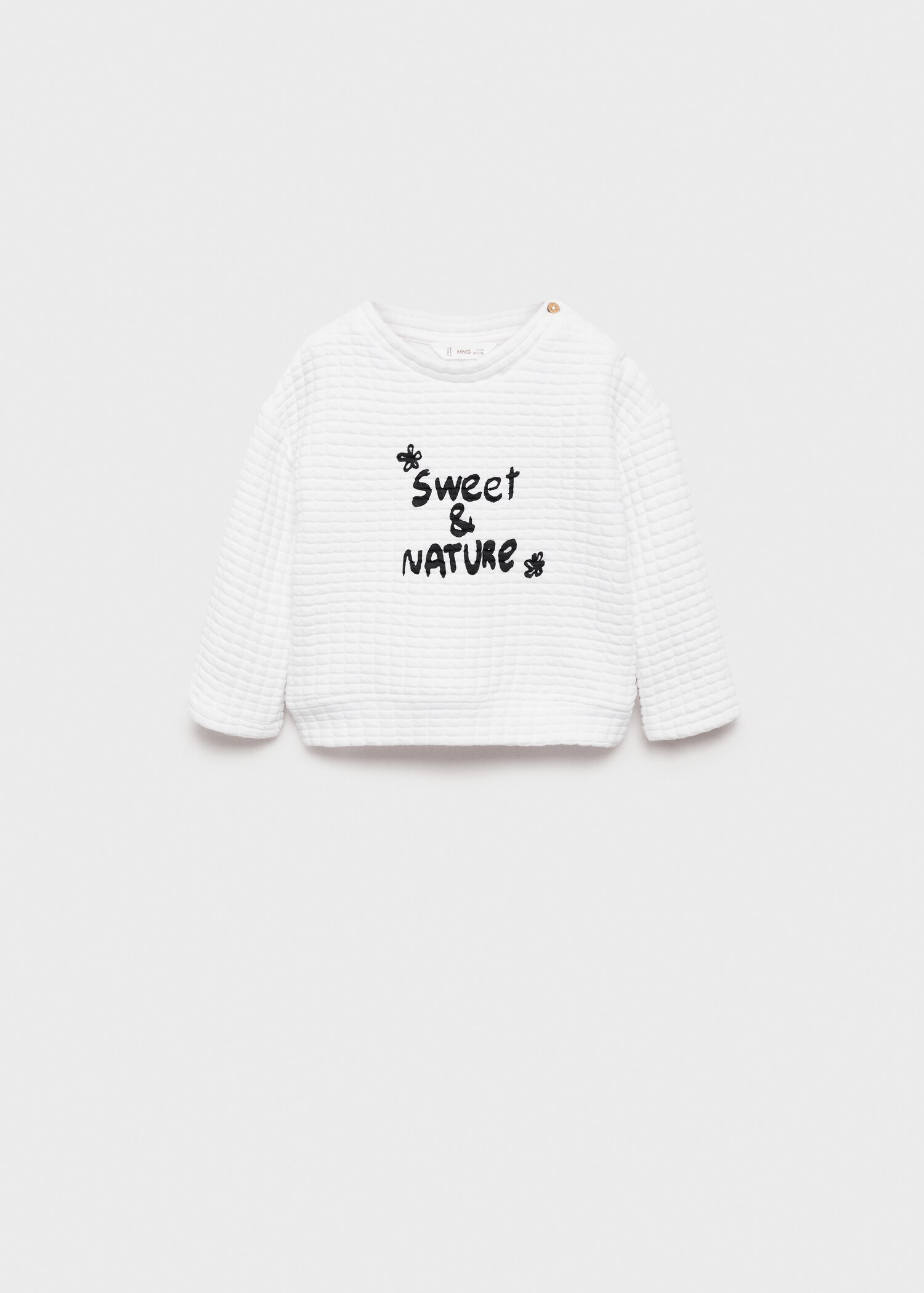 Sweat-shirt message texturé - Article sans modèle
