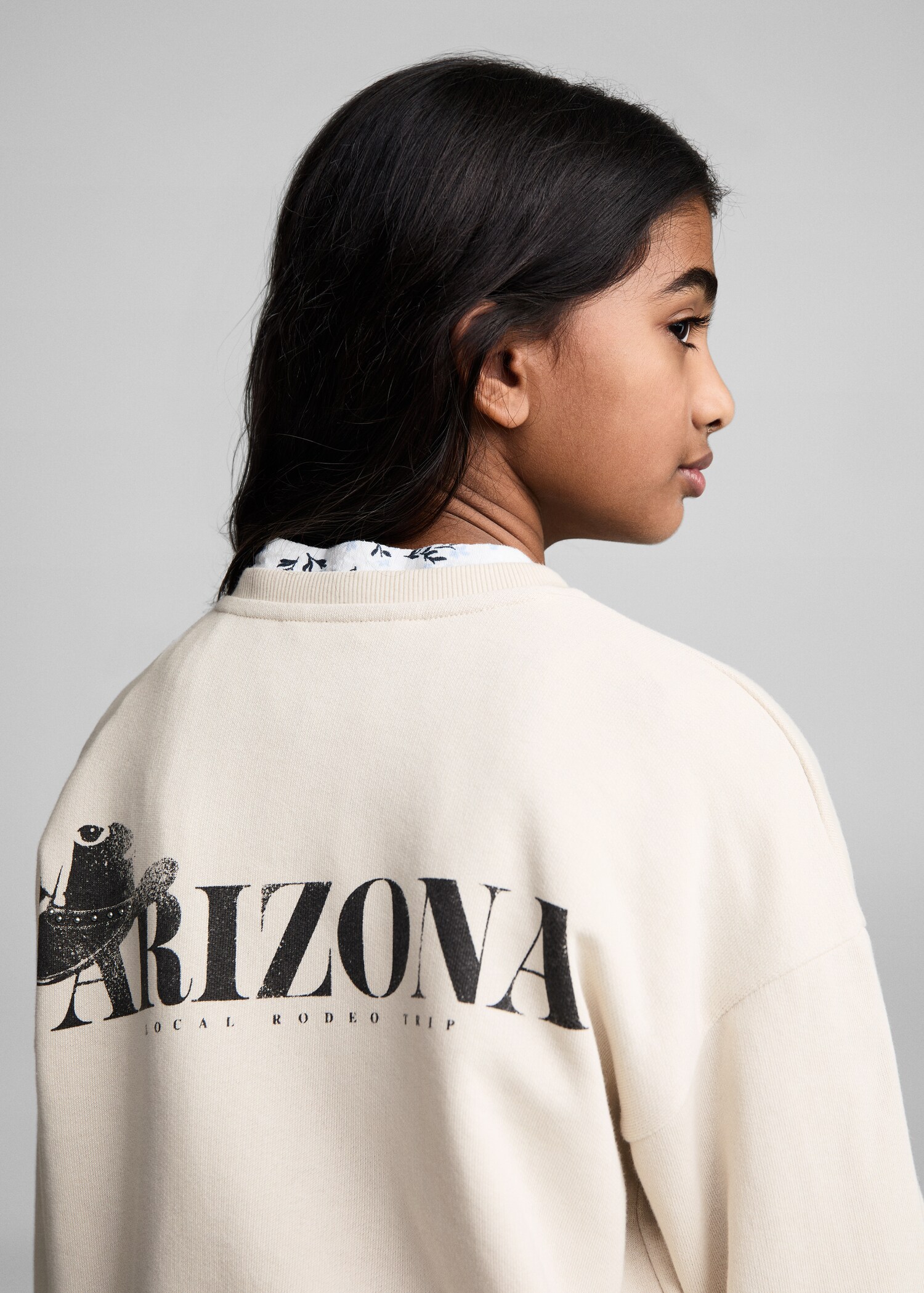 Bedrukt katoenen sweatshirt - Achterkant van het artikel