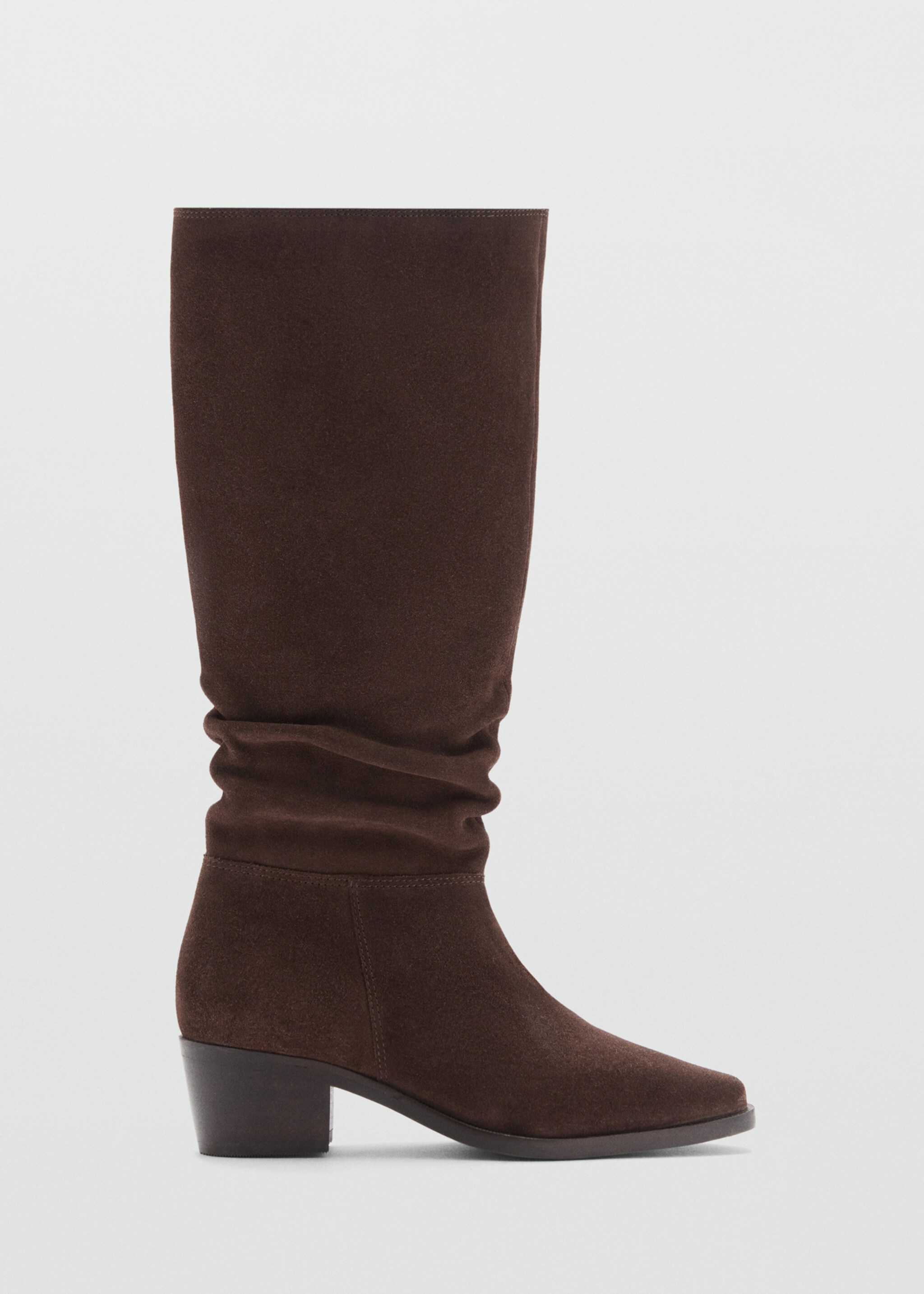 Leather high boots - Article without model, Coffee. Ref: 77066719-00.